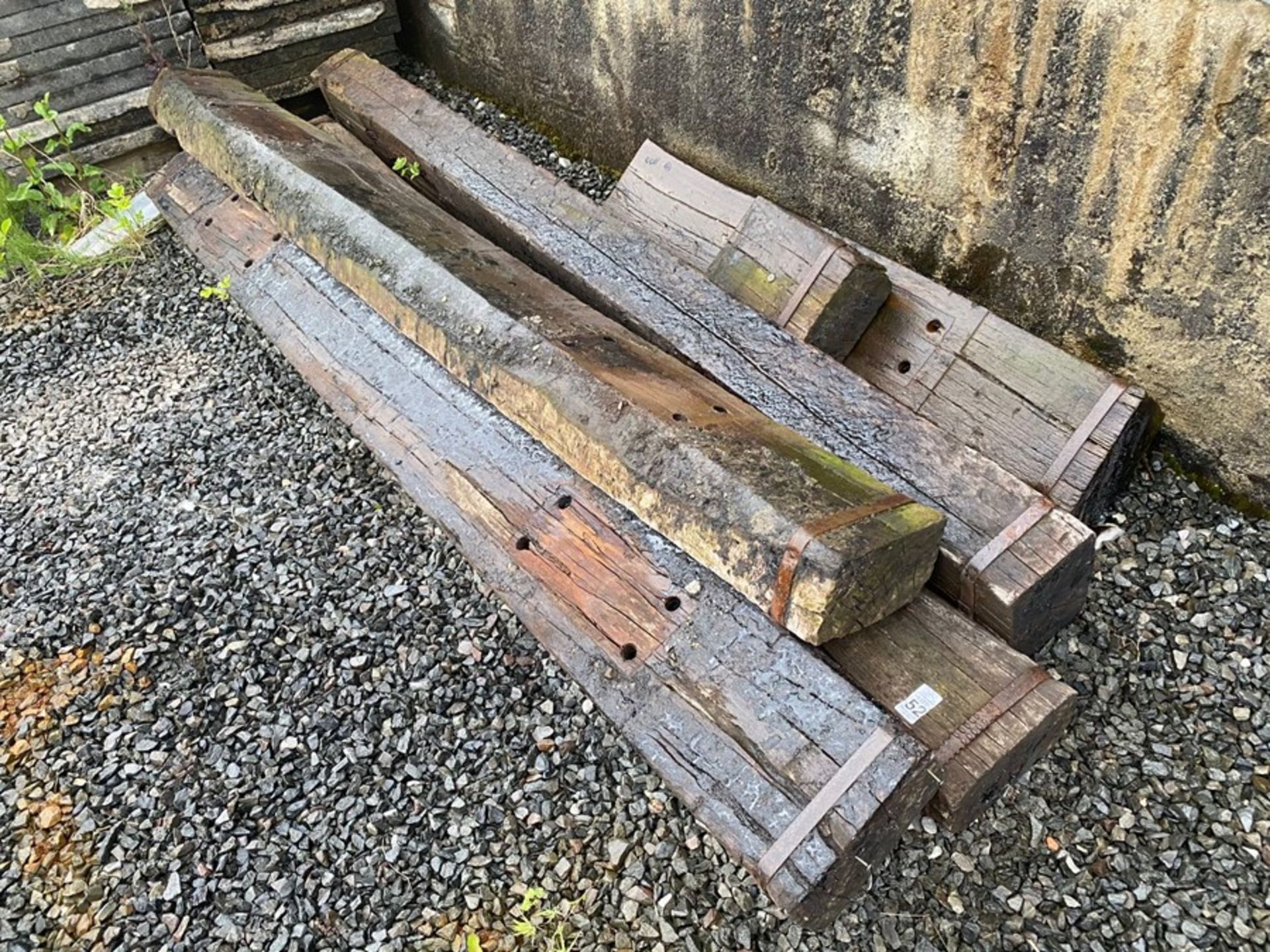 4X OLD RAILWAY SLEEPERS