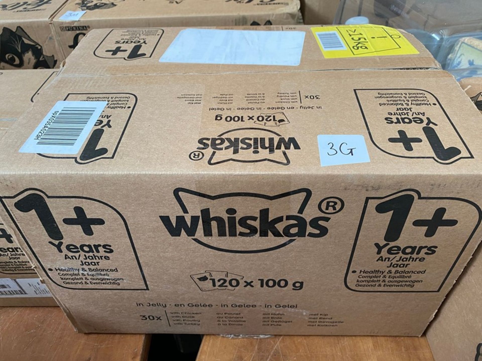 120X POUCHES OF WHISKAS CAT FOOD