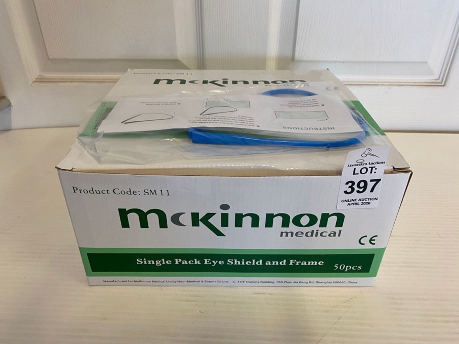 50X MCKINNON SINGLE PACKED EYE SHIELD AND FRAME GLASSES