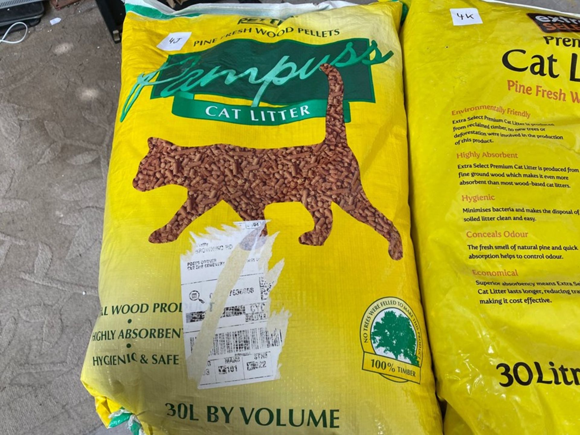 30L BAG OF PAMPUSS CAT LITTER WOOD PELLETS