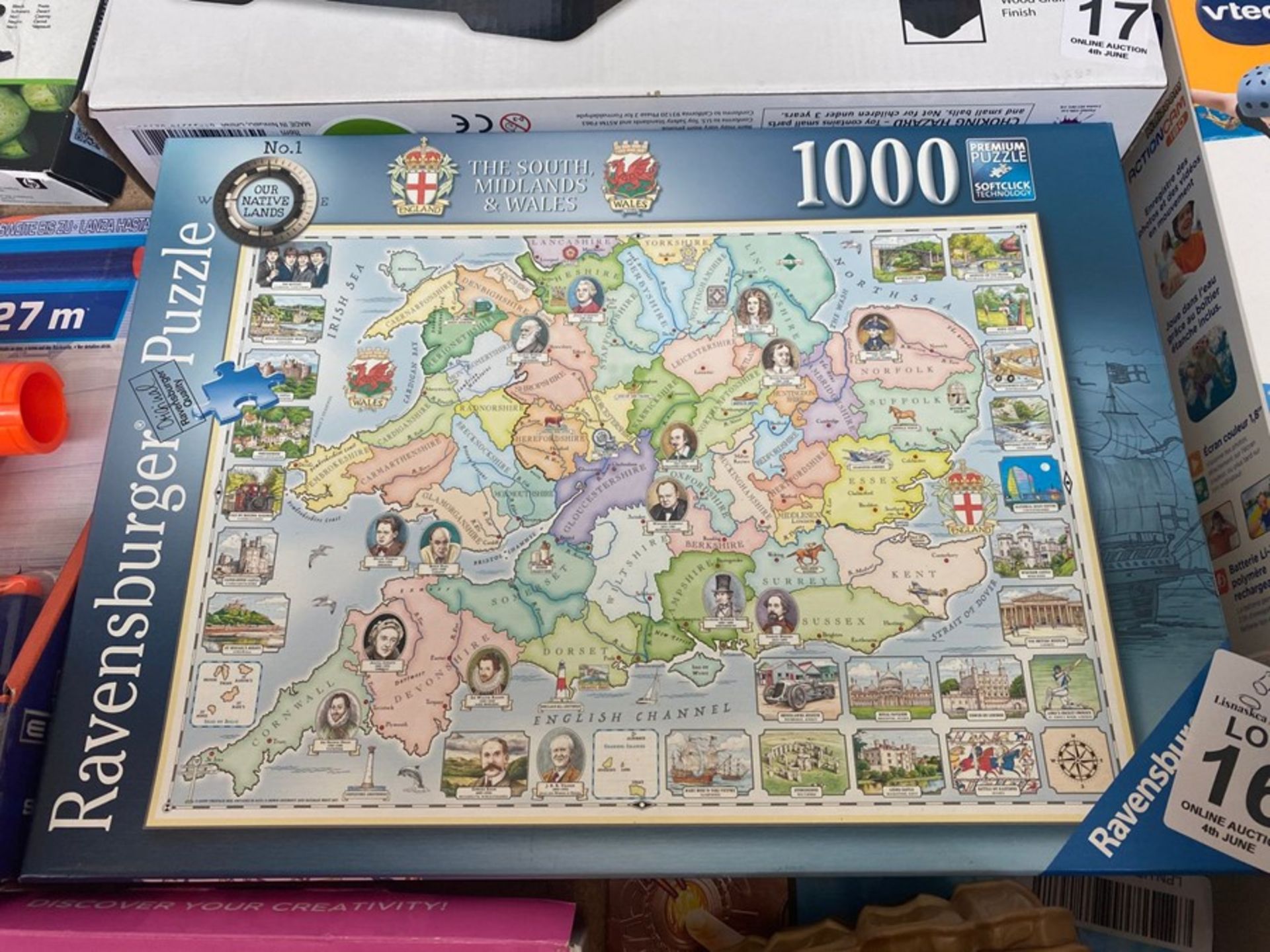 RAVENSBURGER 1000PC “THE SOUTH, MIDLANDS & WALES” PUZZLE
