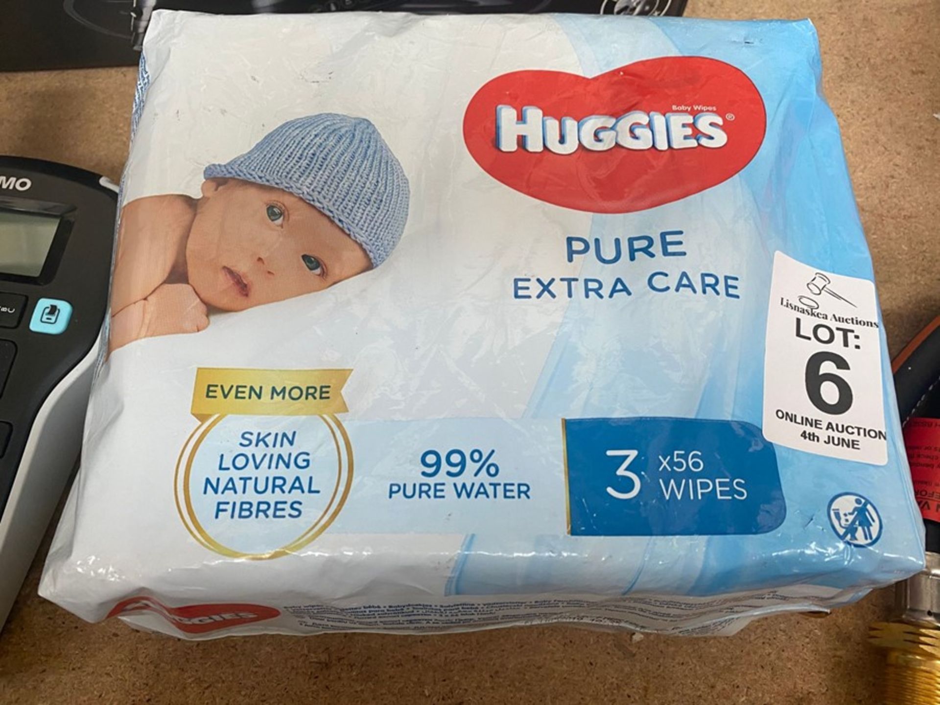 3X PACKS OF HUGGIES PURE EXTRA CARE WIPES