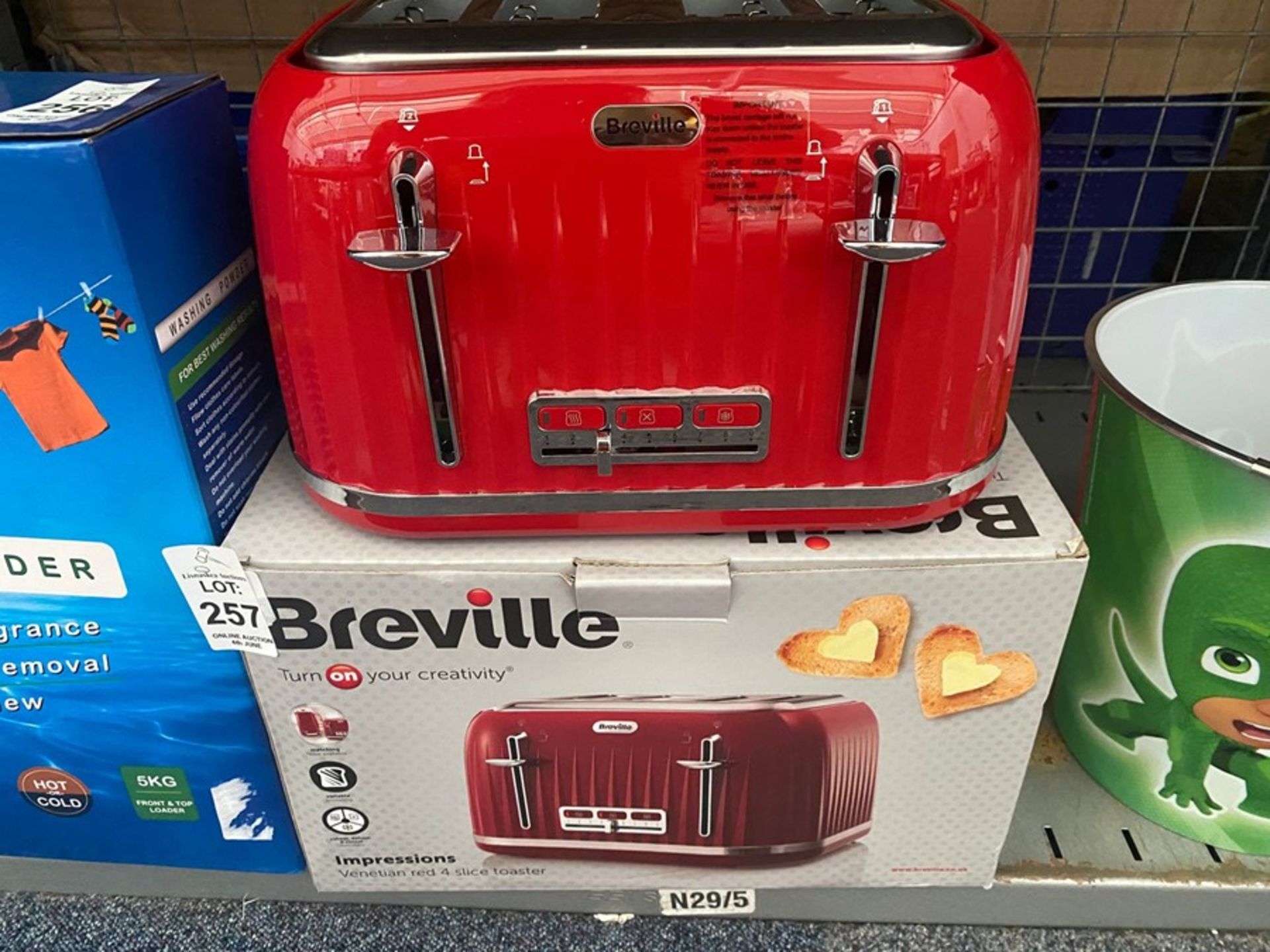 BREVILLE IMPRESSIONS VENETIAN RED 4-SLICE TOASTER (WORKING)