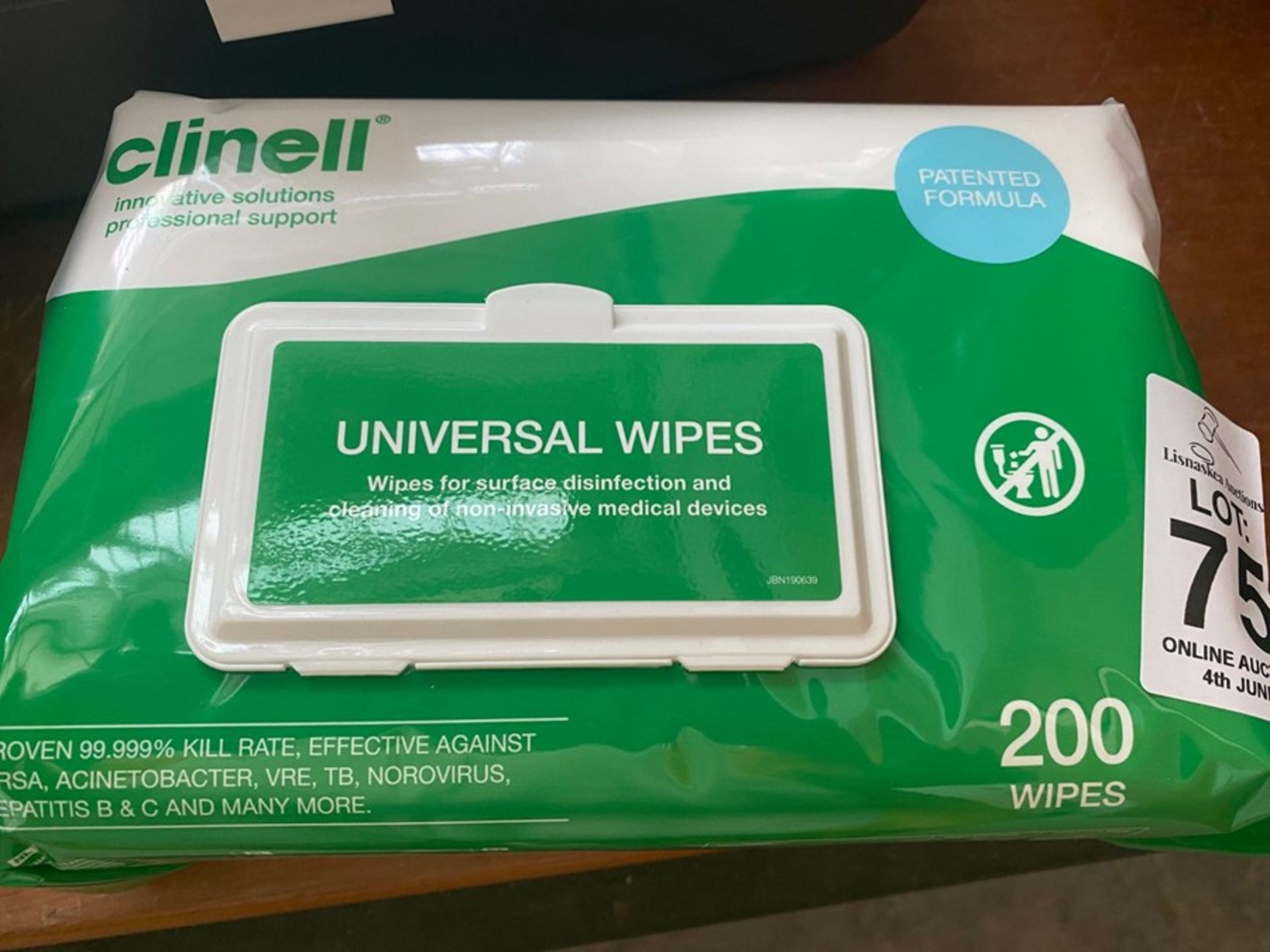 PACKET OF 200 CLINELL UNIVERSAL WIPES
