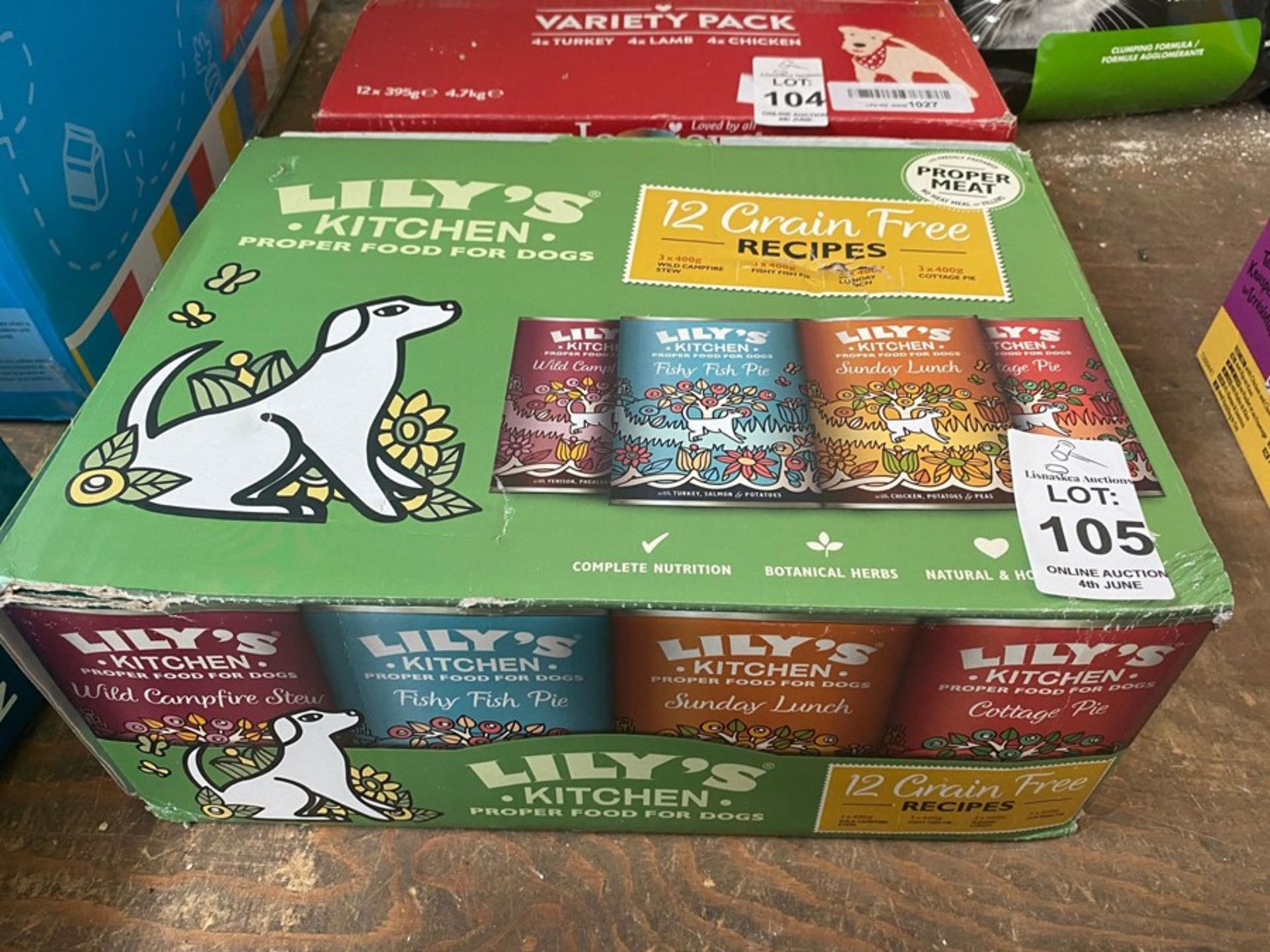 12X TINS OF LILY’S KITCHEN DOG FOOD