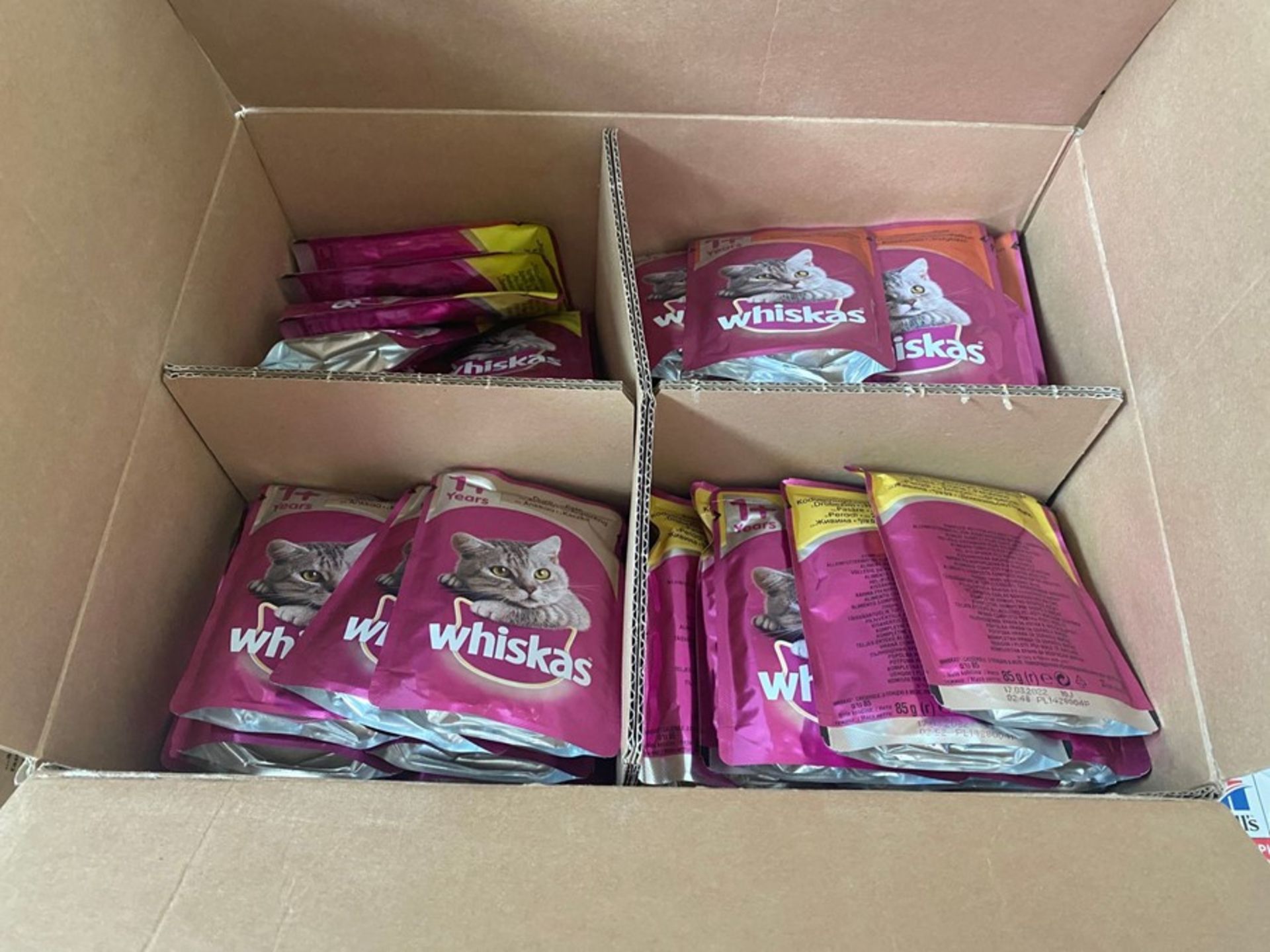 120X PACKETS OF WHISKAS CAT FOOD