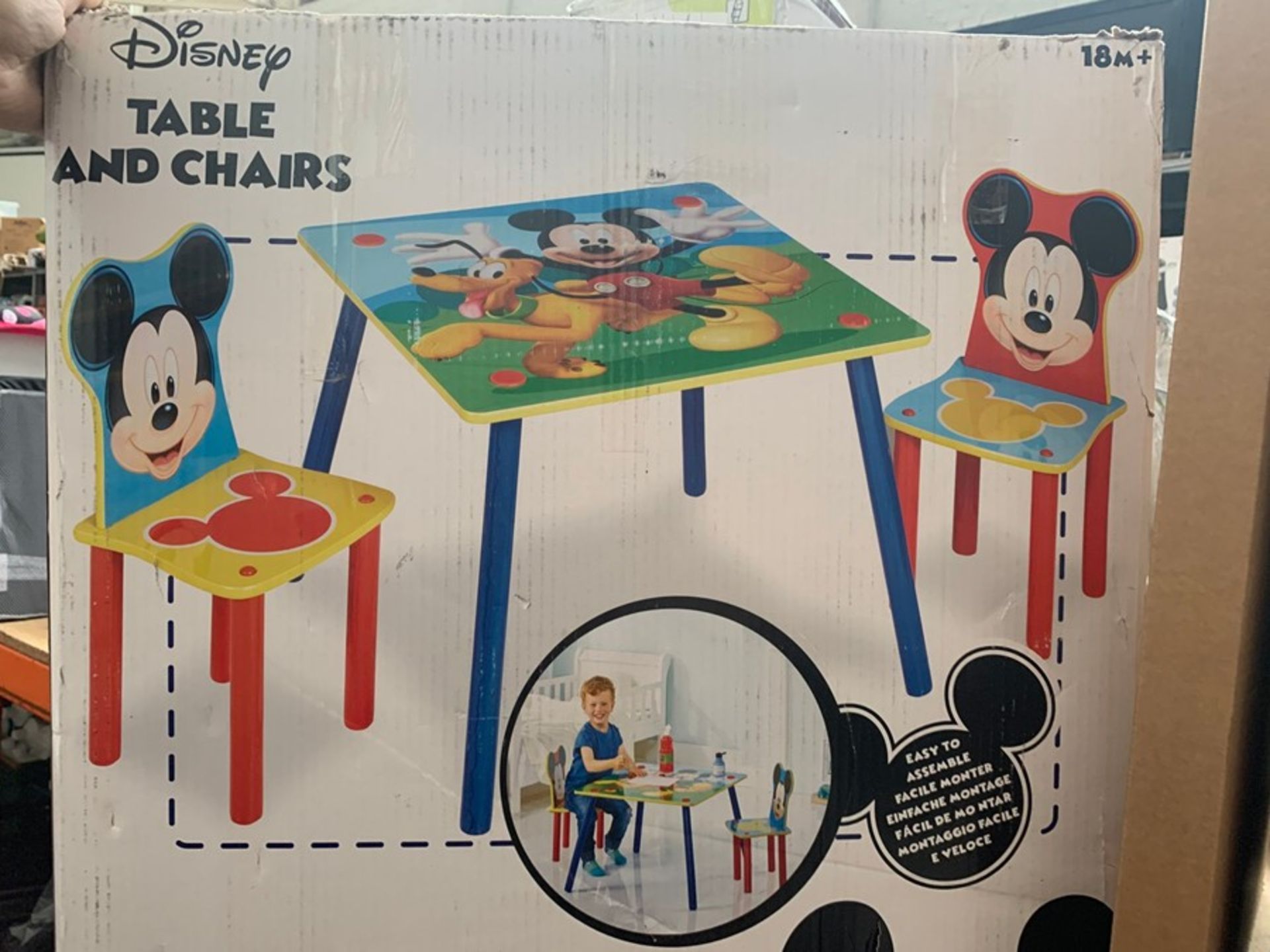 DISNEY MICKEY TABLE AND CHAIRS SET