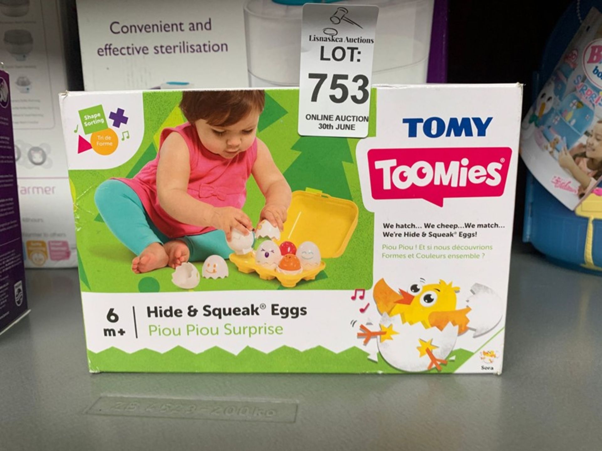 TOMY TOOMIES HIDE & SQUEAK EGGS