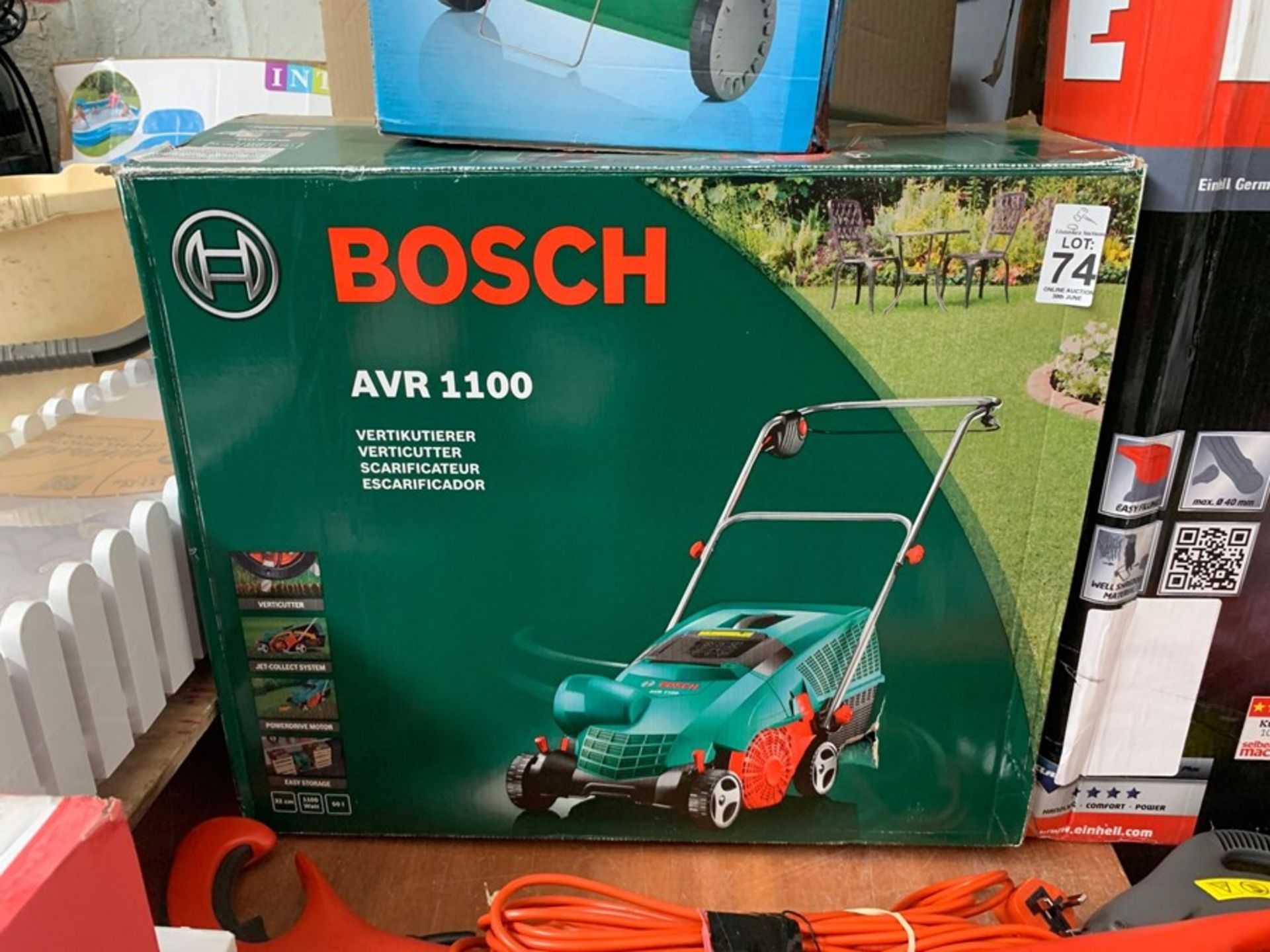 BOSCH AVR 1100 VERTICUTTER LAWNMOWER (NEW MISSING POWER CABLE)