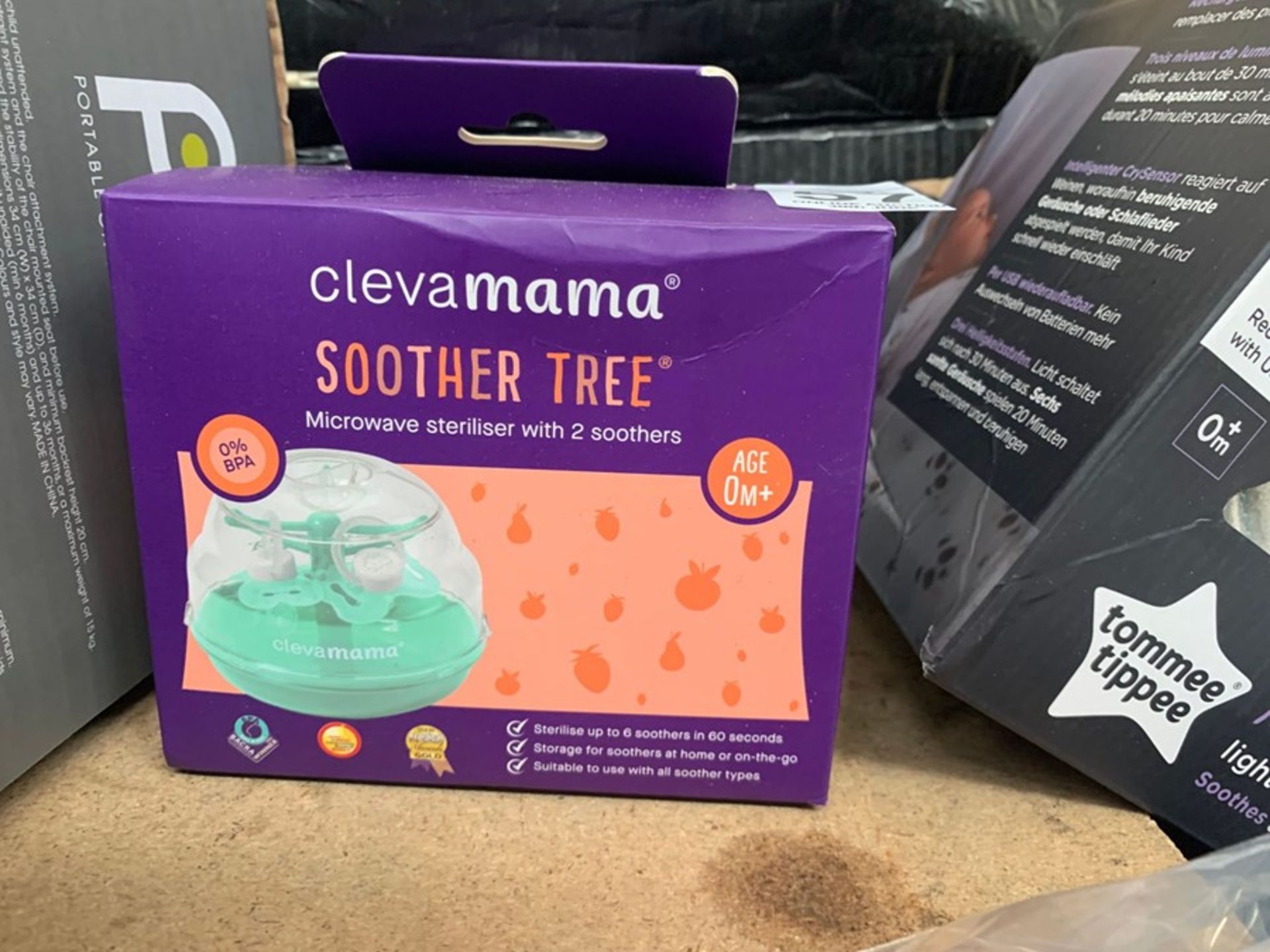 CLEVAMAMA SOOTHER TREE MICROWAVE STERILISER WITH SOOTHER