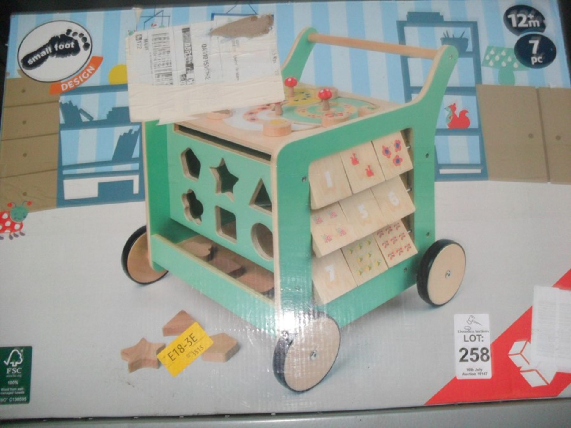 SMALL FOOT BABY PUSH ALONG LEARNING TROLLEY