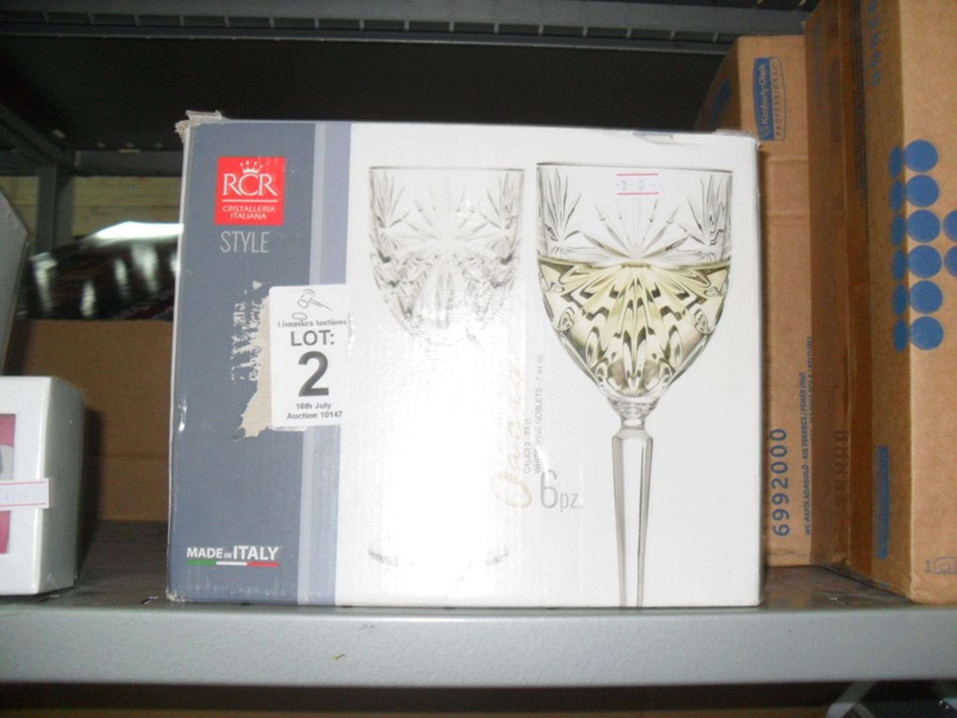 5 WHITE WINE GOBLETS