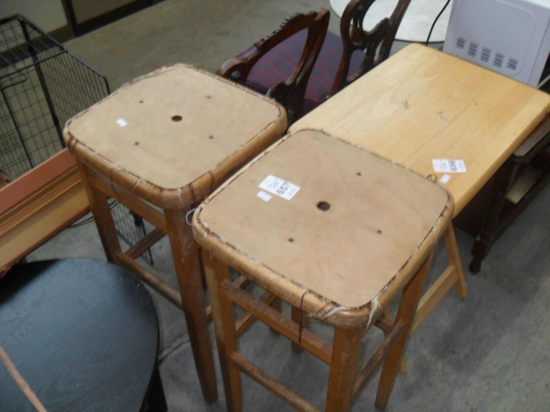 2 VINTAGE STOOLS