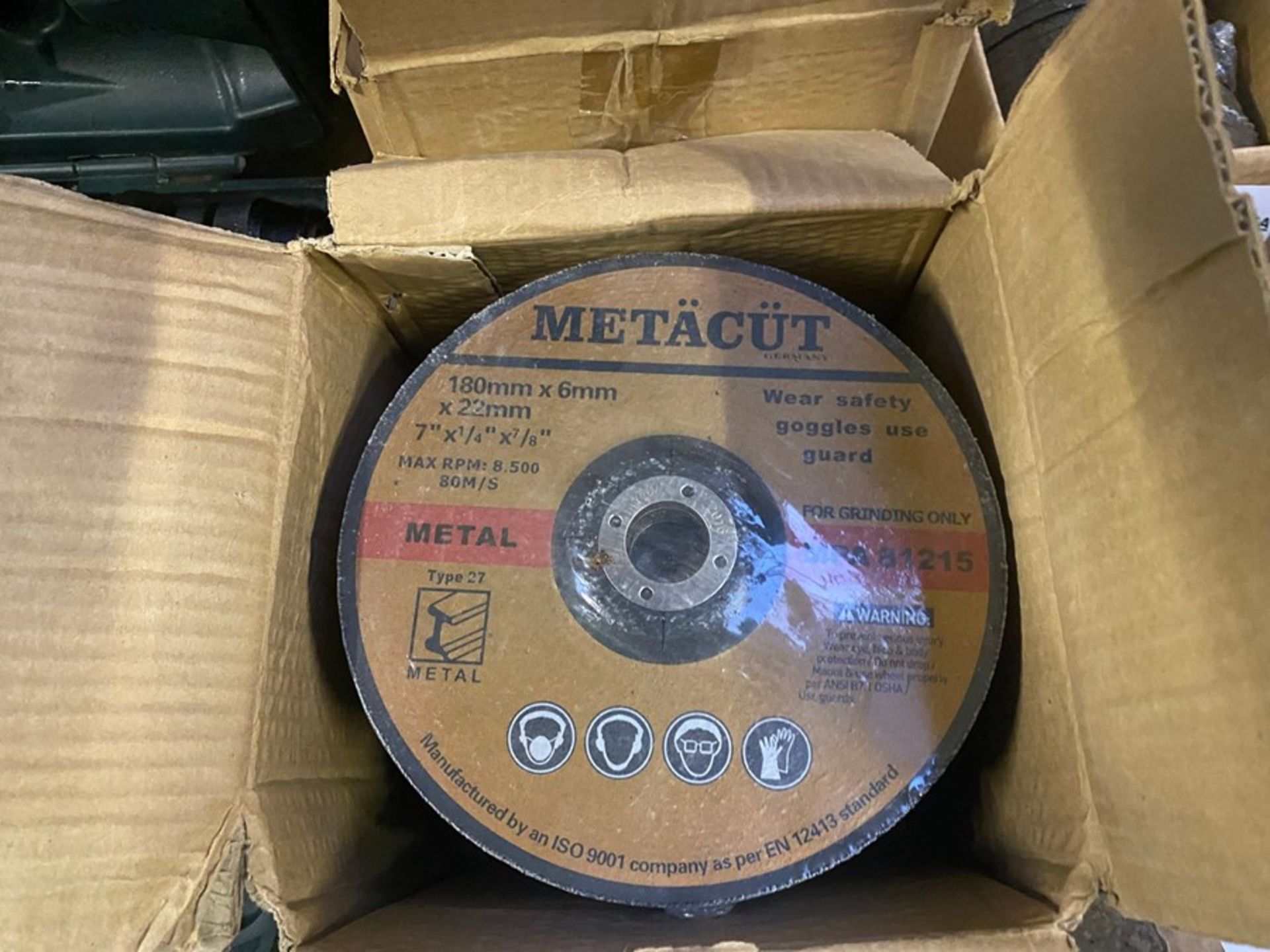 BOX OF 25 METACUT METAL 7" CUTTING DISKS (PLUS VAT ON ITEM)