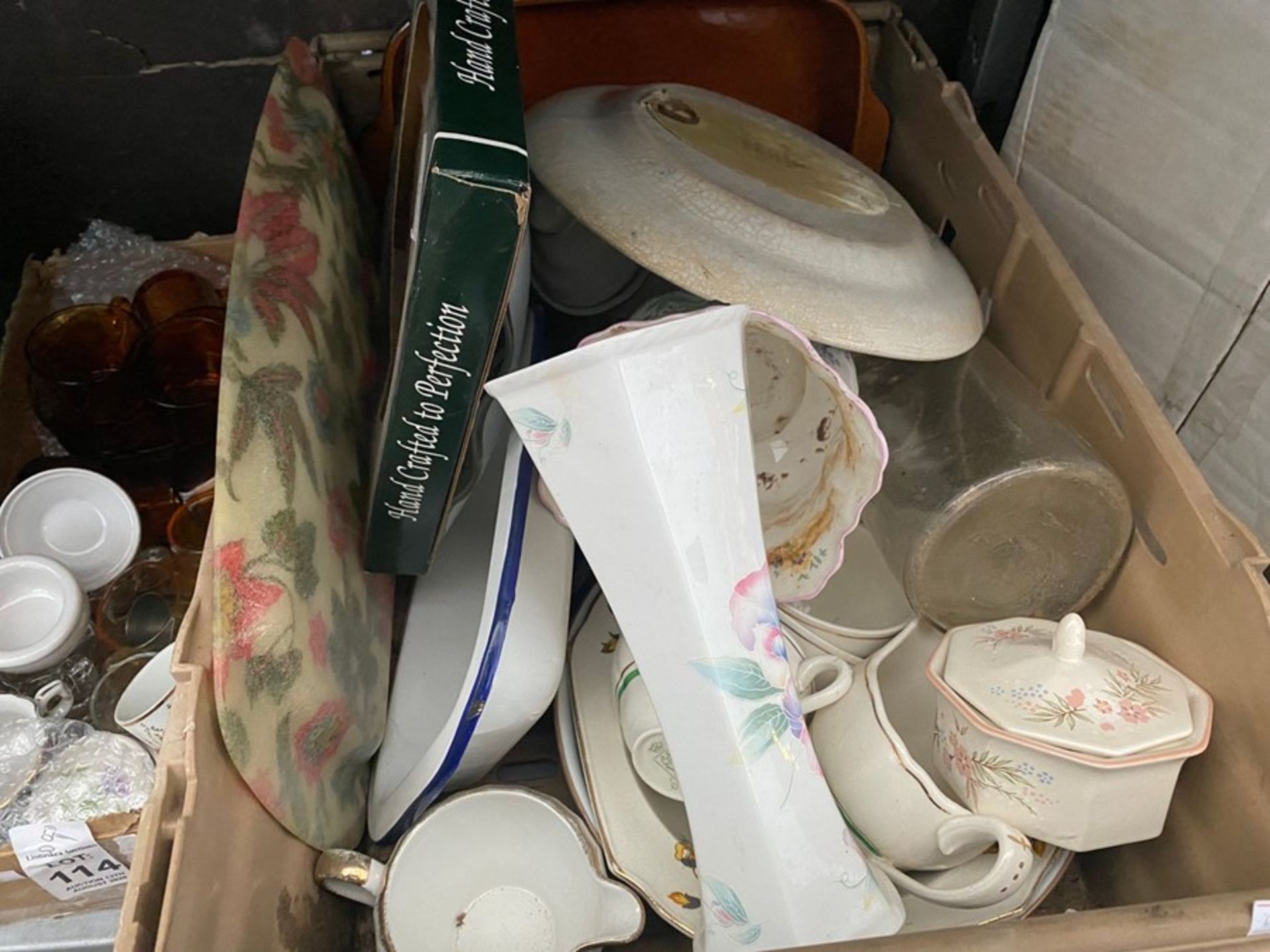 CRATE OF CROCKERY CONTENTS