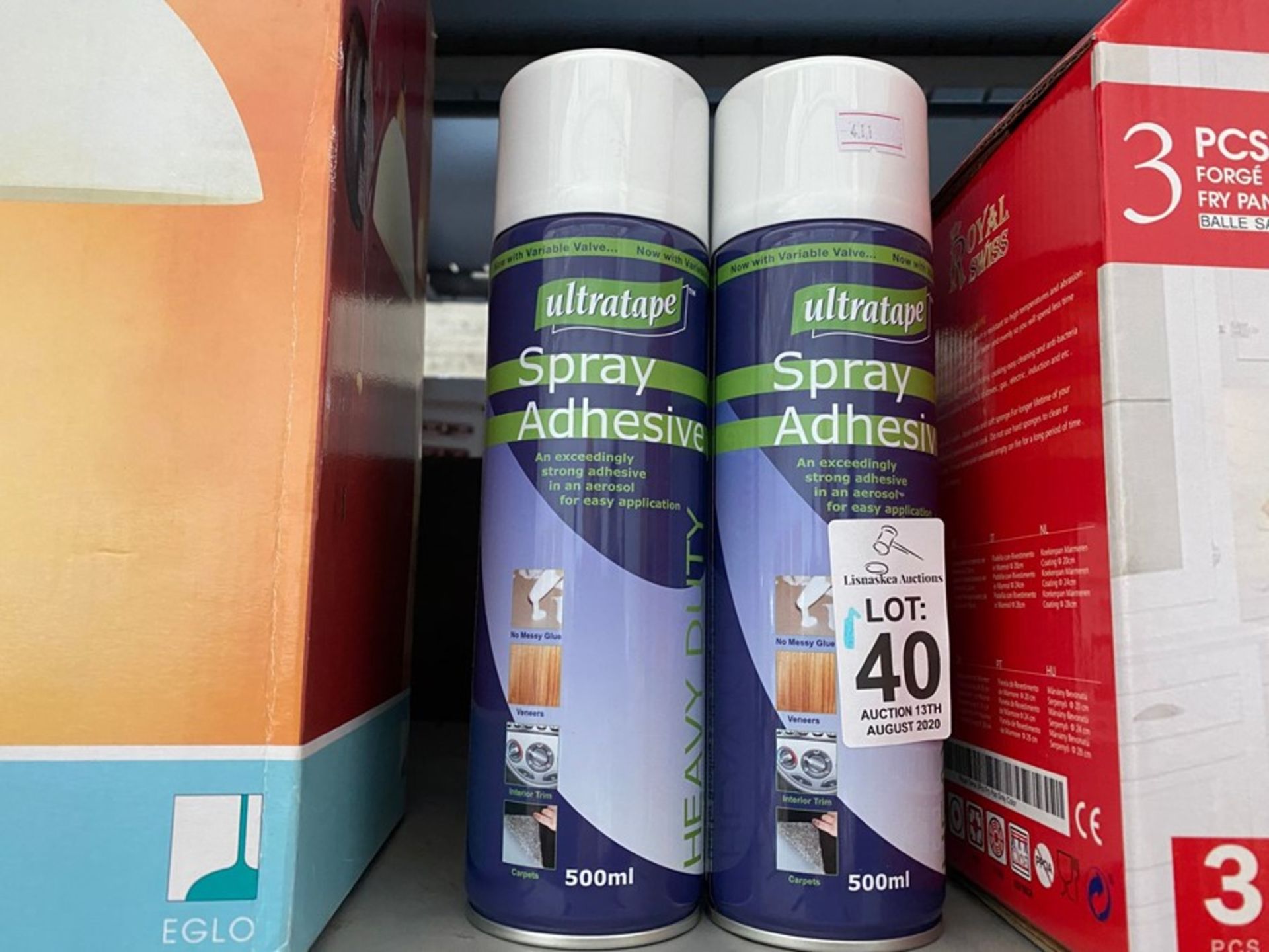 2 CANNISTERS OF SPRAY ADHESIVE