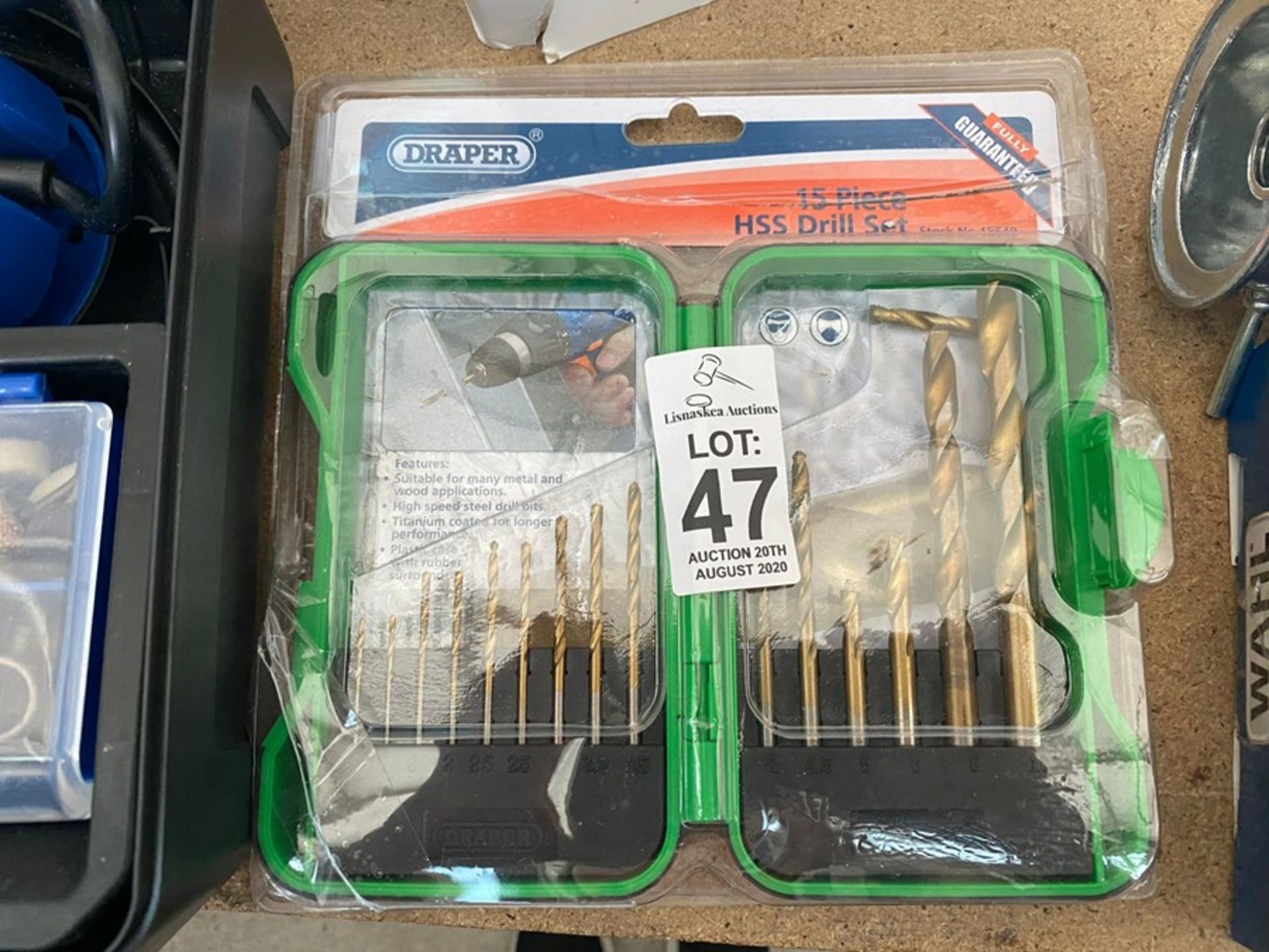 15 PIECE NEW HSS DRILL SET