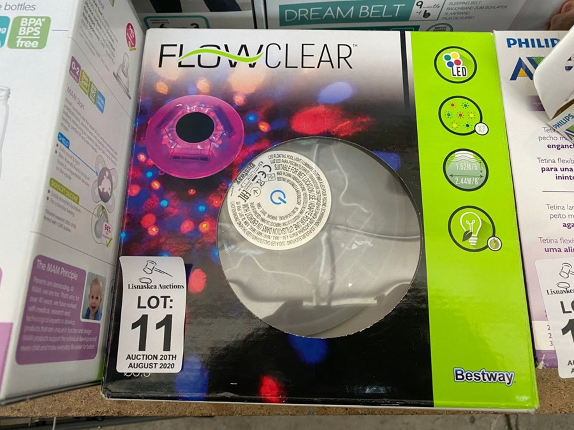 BOXED FLOW CLEAR FLOATING POOL LIGHT