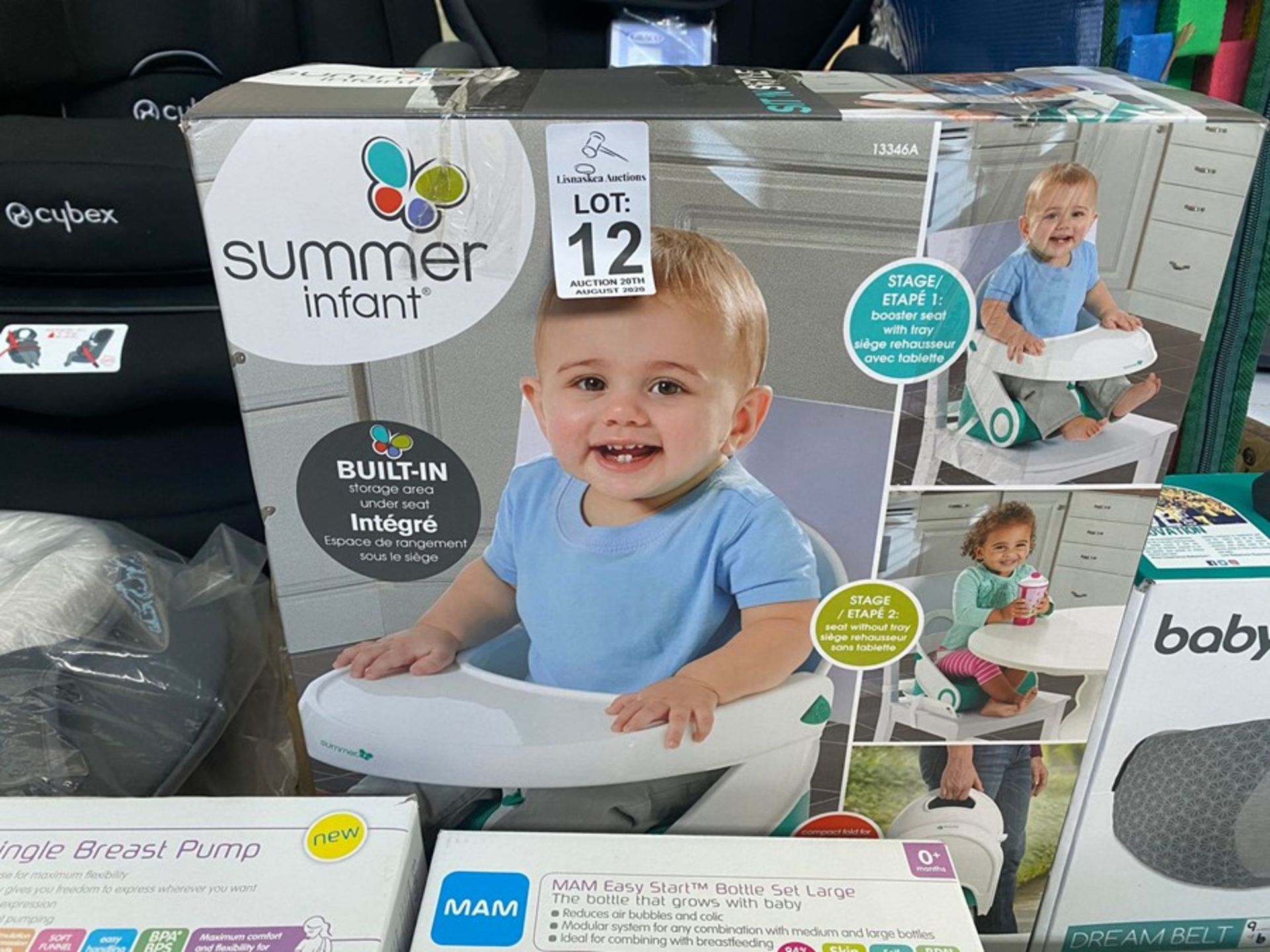 BOXED SUMMER INFANT BABY SEAT WITH STORAGE