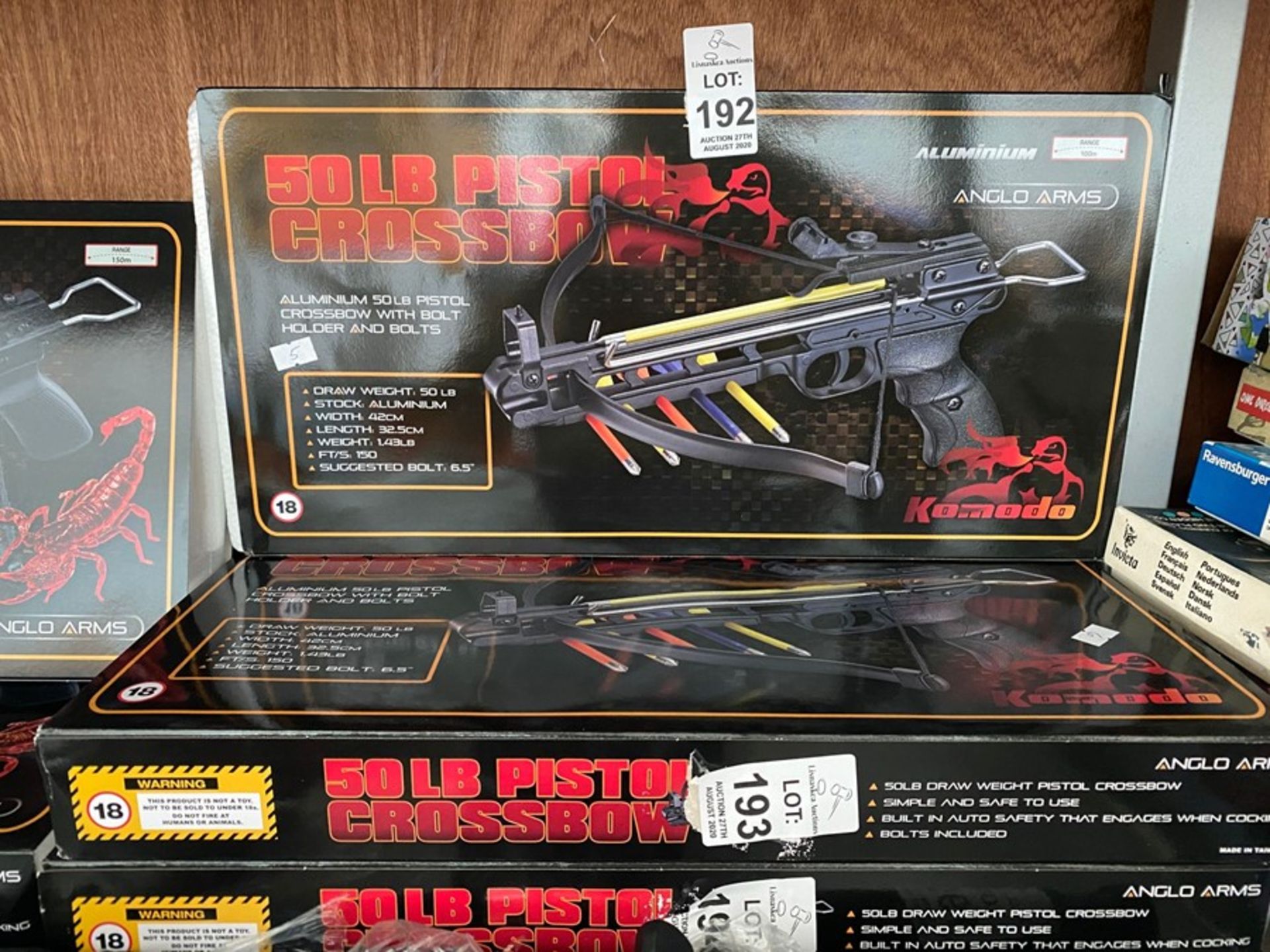 SCORPION 50LB PISTOL CROSSBOW (OVER 18YRS ONLY)