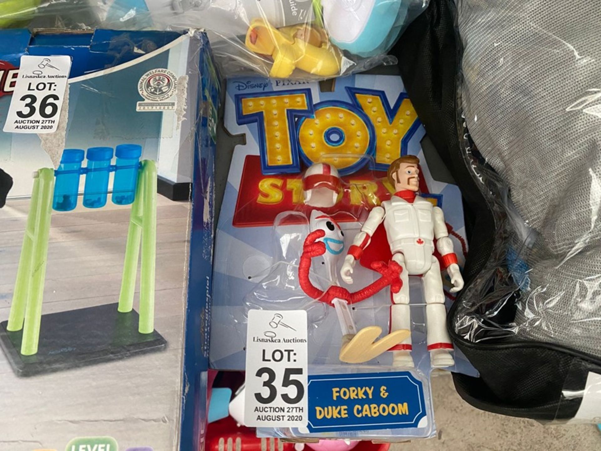 DISNEY PIXAR FORKY AND DUKE CABOOM FIGURES