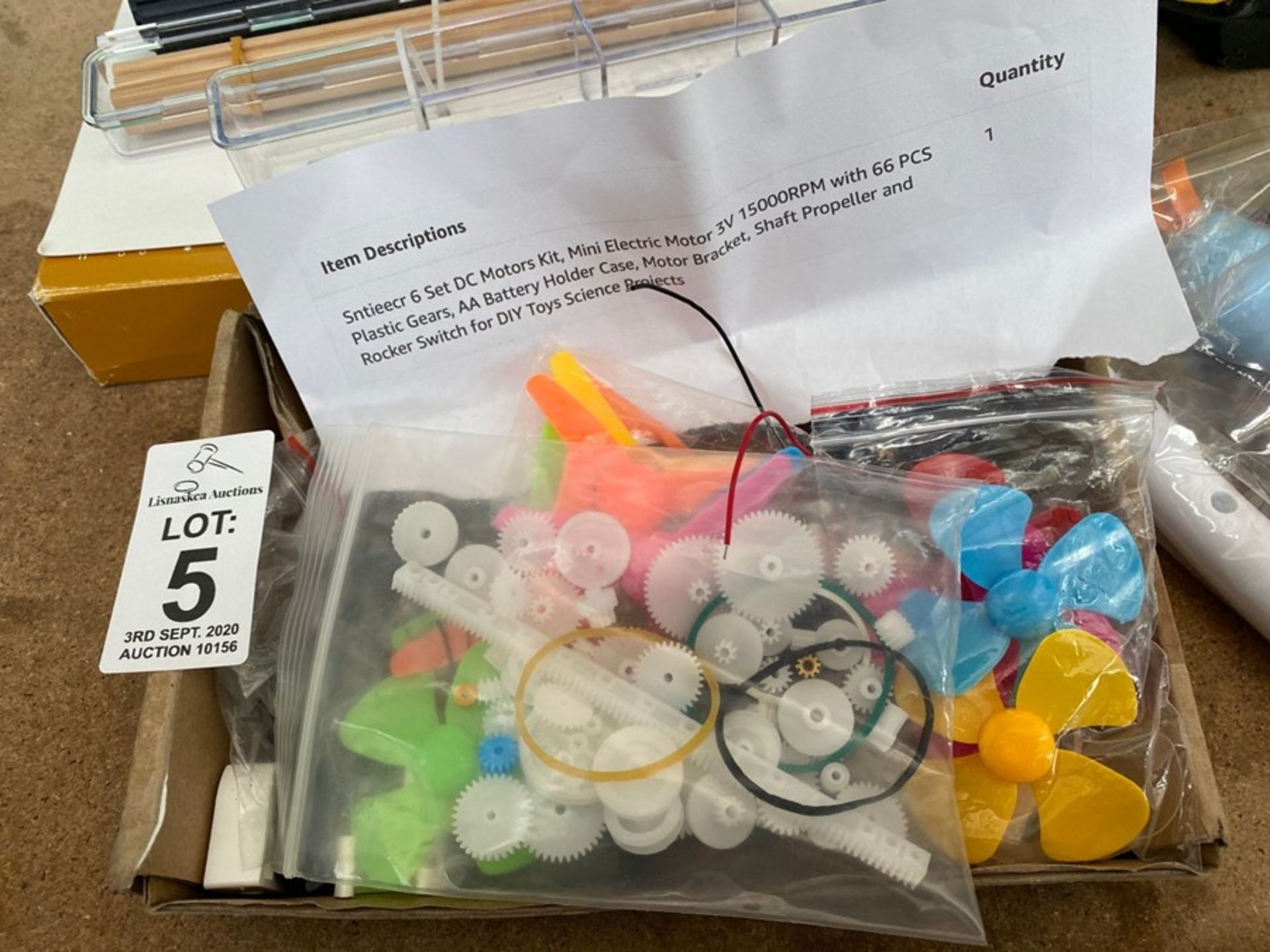 BOX OF MODEL TOY MAKING ITEMS