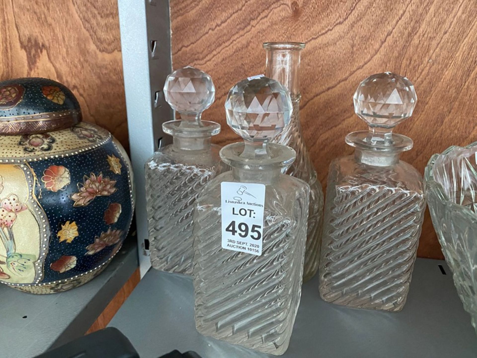 4 WHISKEY DECANTERS