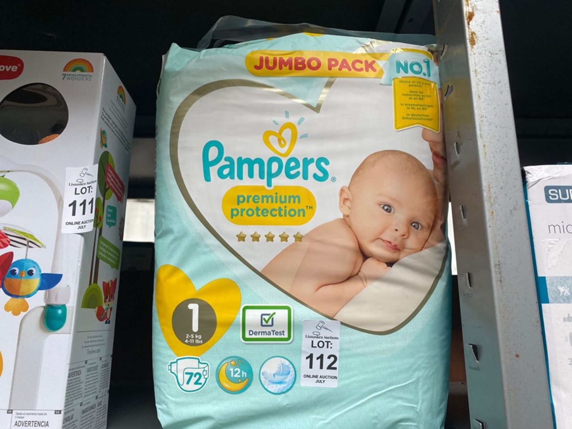 JUMBO PACK OF PAMPERS NAPPIES (SIZE 1)