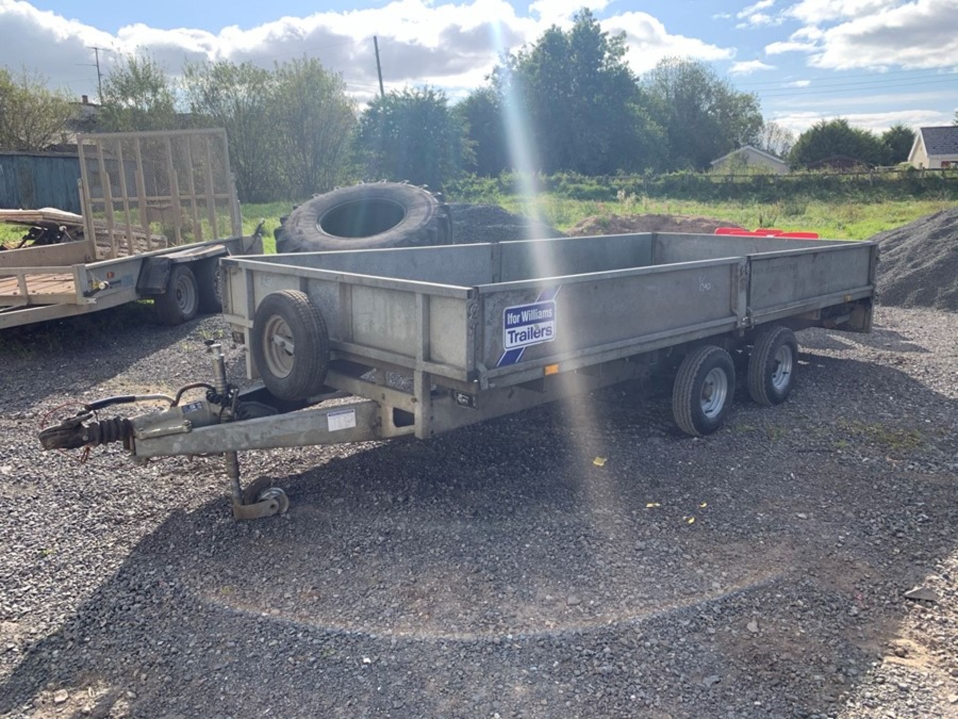 IFOR WILLIAMS TWIN AXLE TRAILER WITH 4X NEW RIMS & TYRES + SPARE TYRE (14FT X 6.5FT) - Image 2 of 4