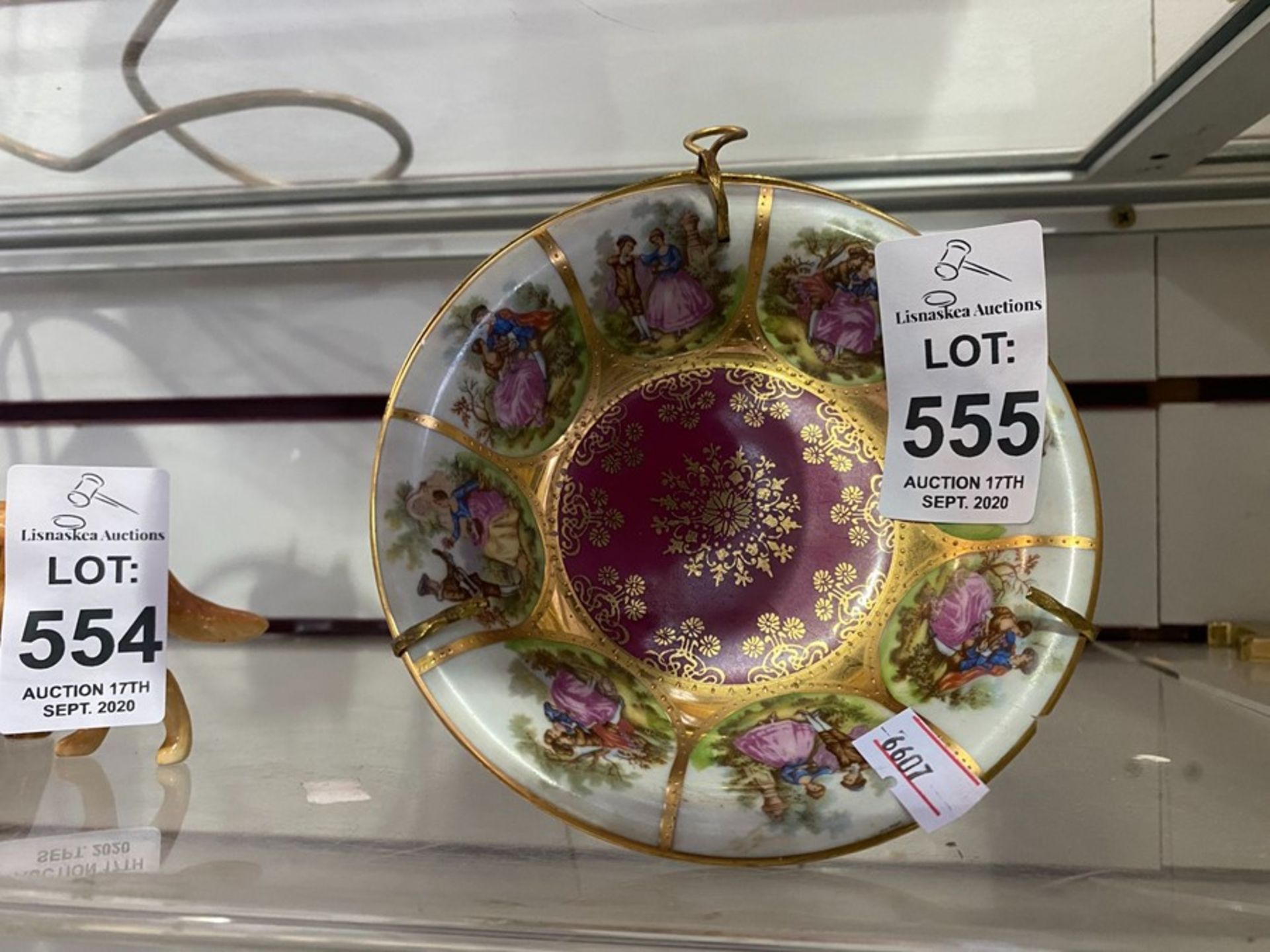 SMALL ORNATE DISH ON STAND