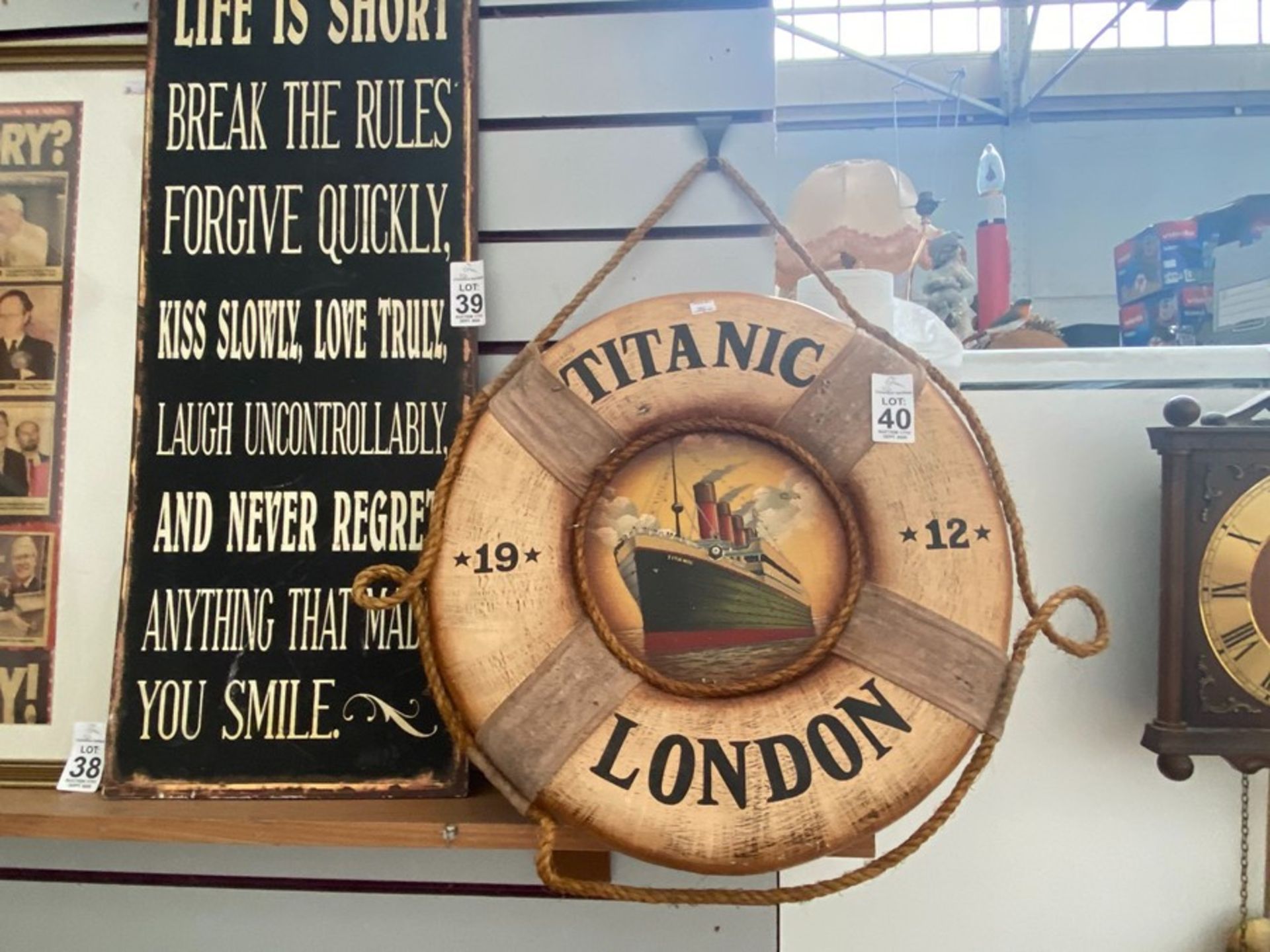 TITANIC WALL CLOCK (REPAIR NEEDED)