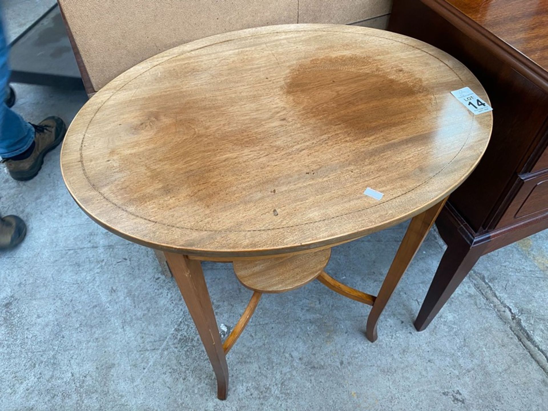 OVAL INLAID HALL TABLE