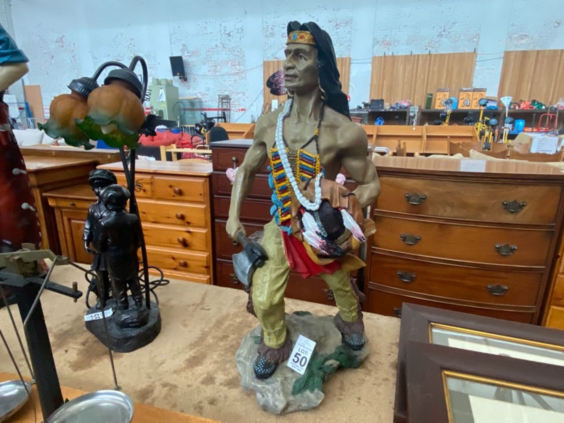 23" TALL INDIAN FIGURE