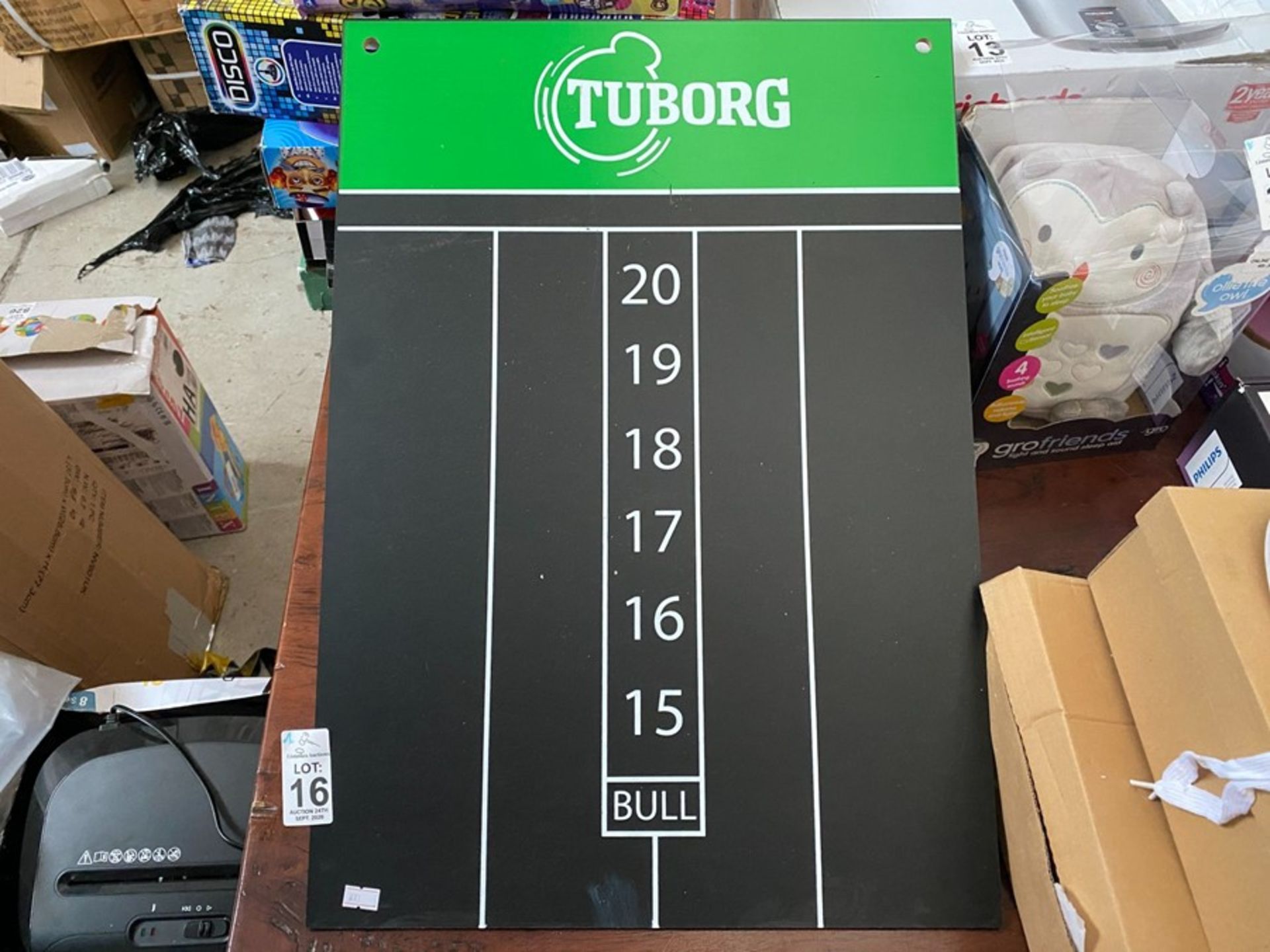 NEW TUBORG DART SCORING BOARD