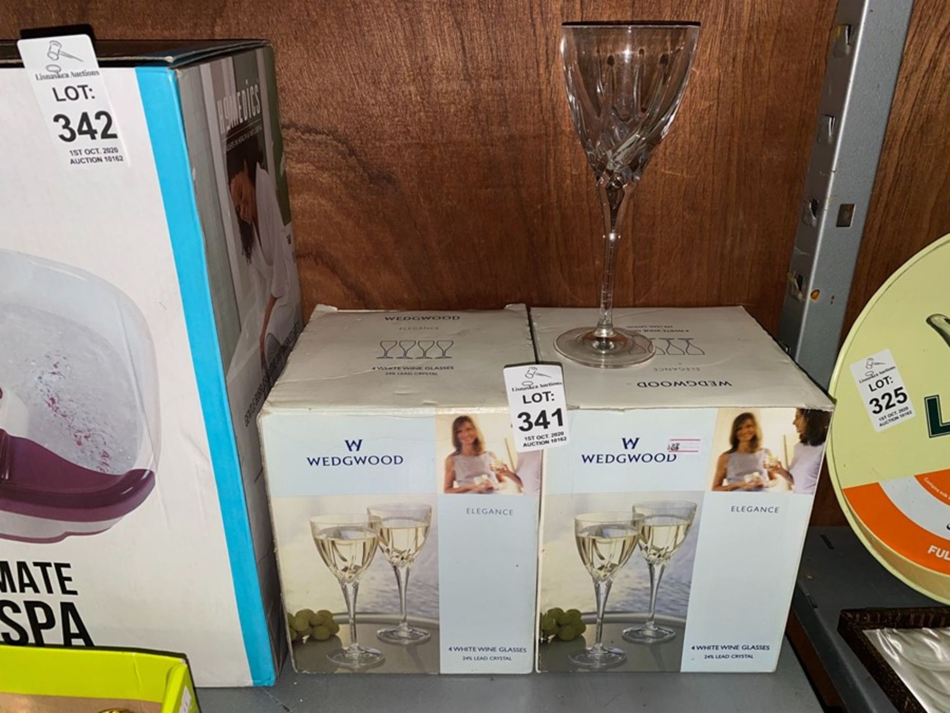 2 BOXES OF WEDGEWOOD WINE GLASSES