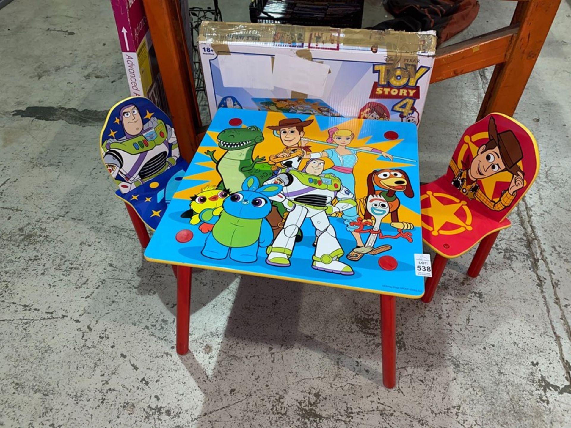 DISNEY PIXAR TOY STORY TABLE AND CHAIRS