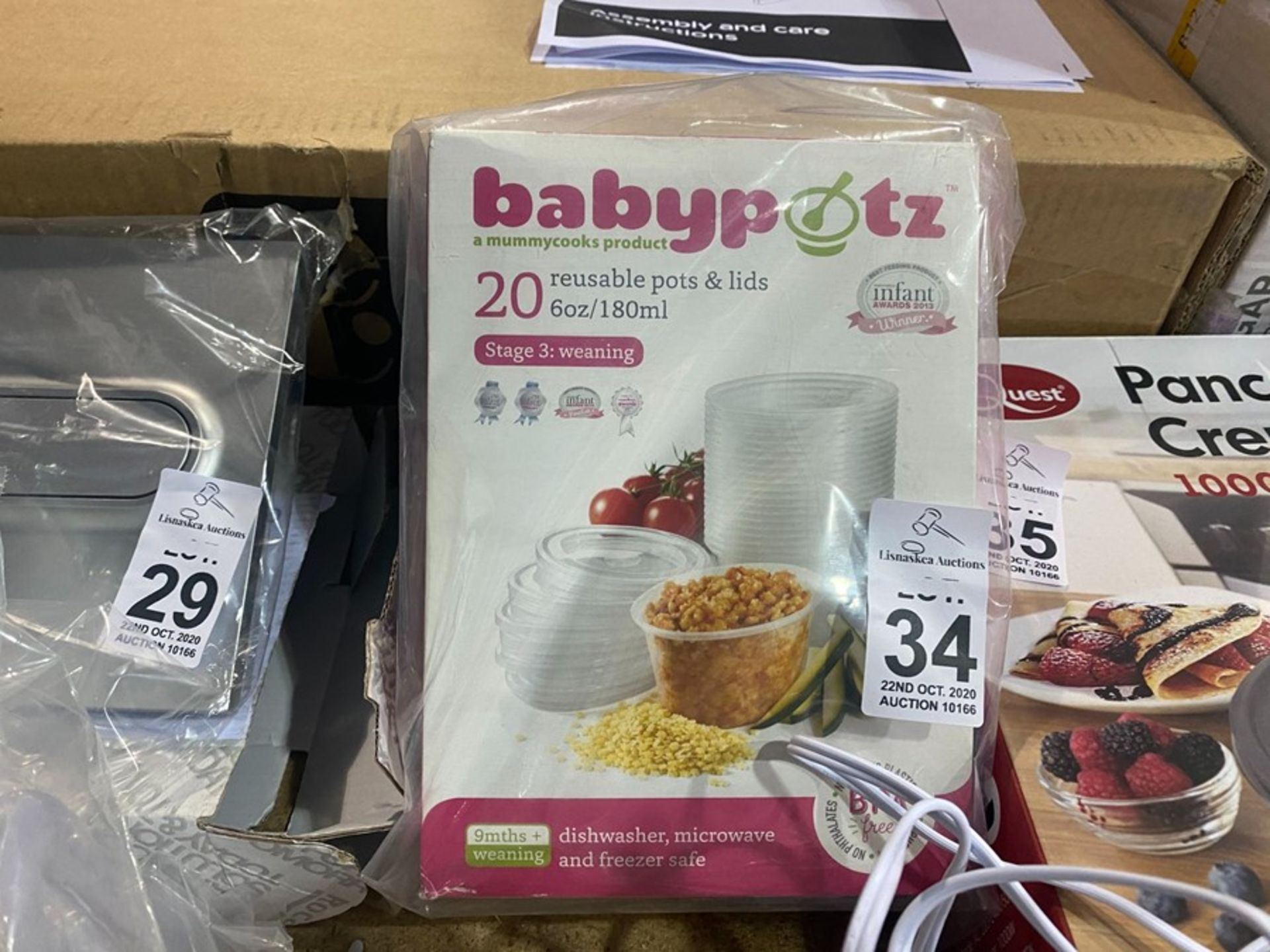 BABYPOTZ SET OF REUSEABLE POTS AND LIDS