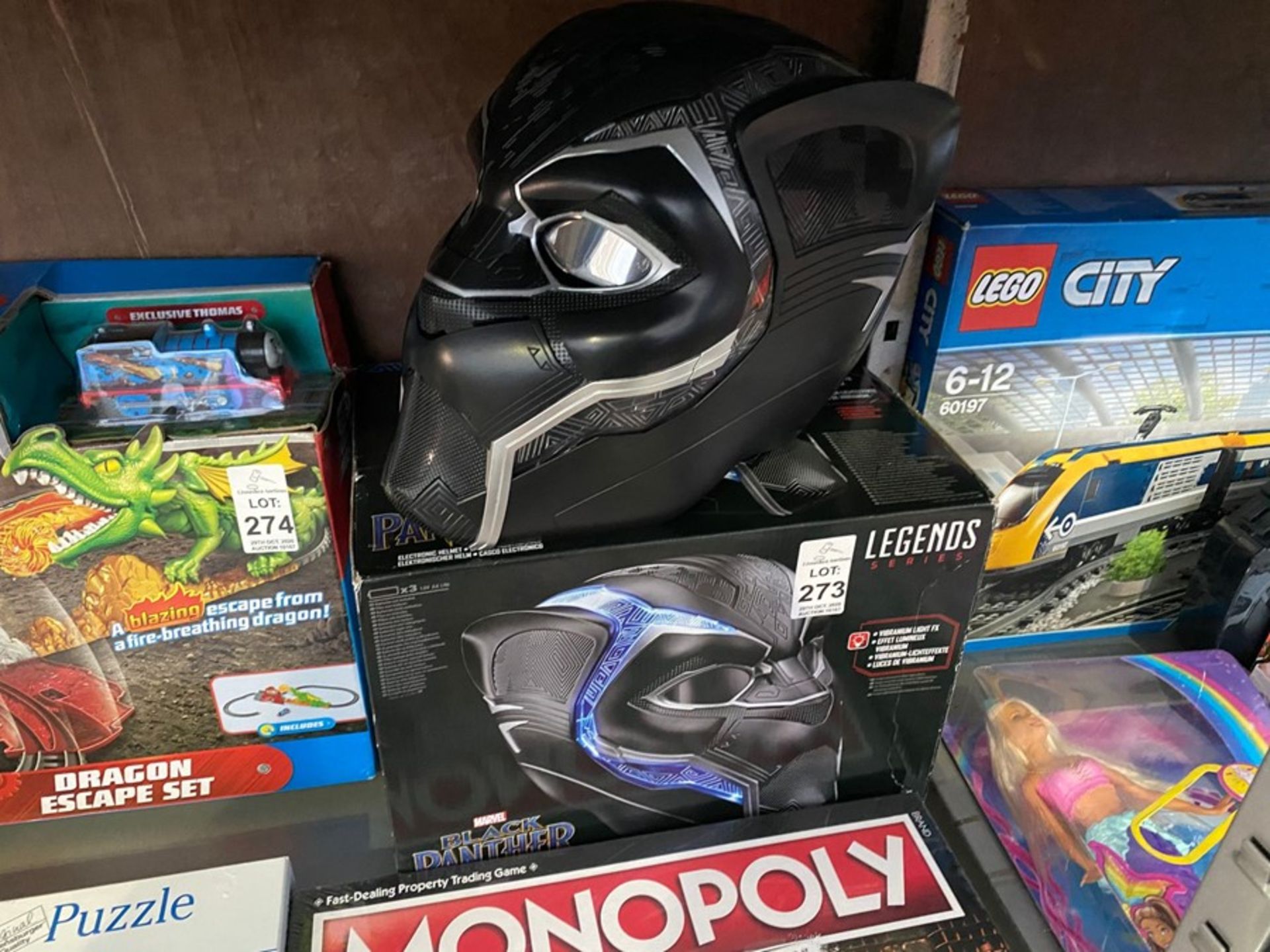 MARVEL LEGENDS SERIES BLACK PANTHER ELECTRONIC HELMET