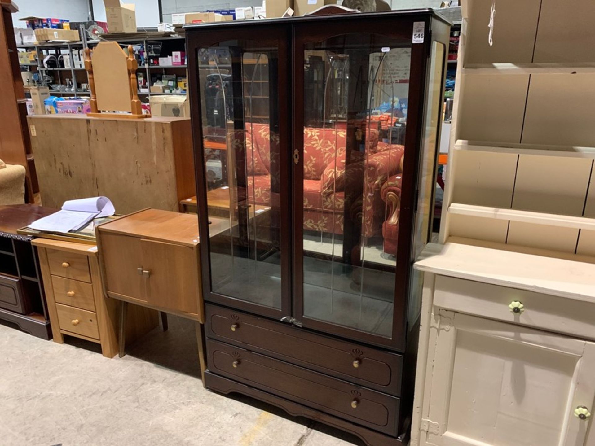 MAHOGANY DISPLAY CABINET