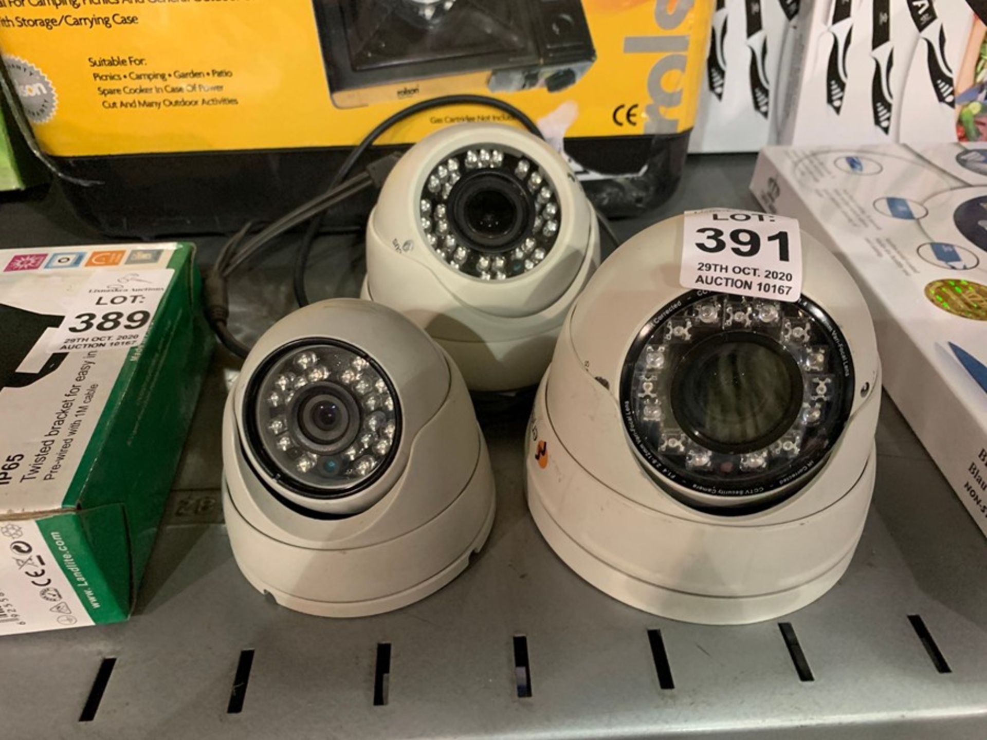 LOT OF 3 CCTV SECURITY CAMERAS