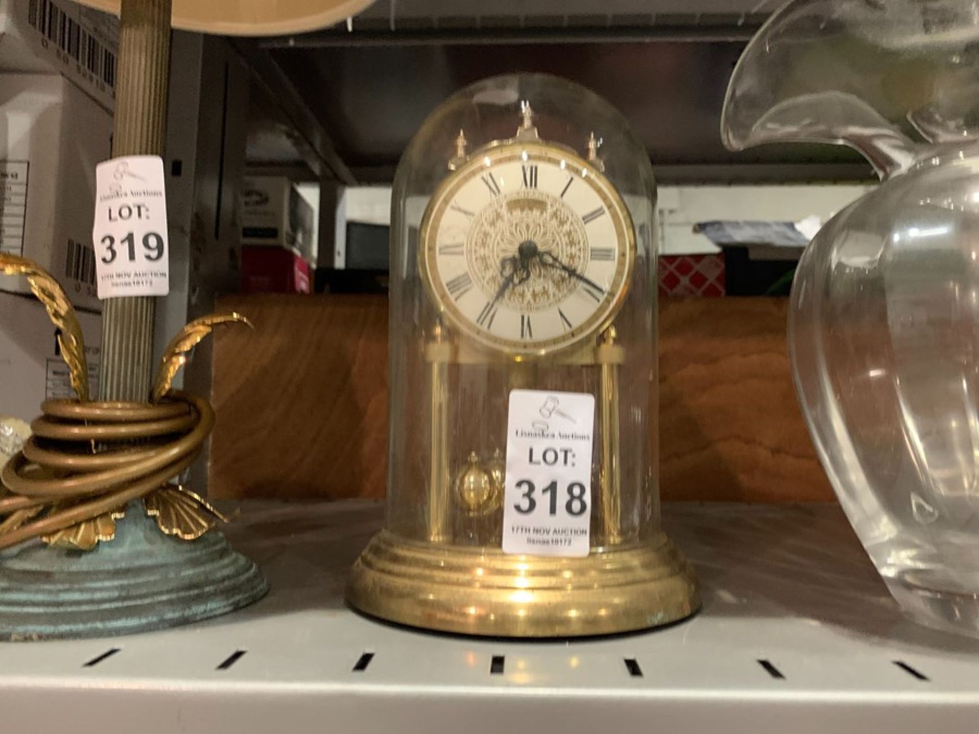 DOME COVERED MANTLE CLOCK