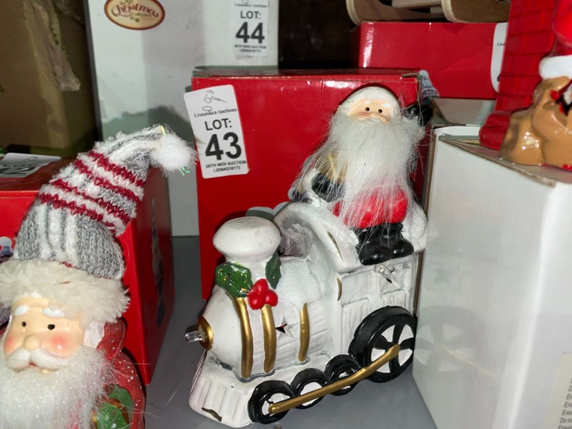 SANTA ON TRAIN LIGHT UP ORNAMENT (NEW)