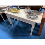WHITE 1 DRAWER HALL TABLE