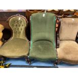 GREEN UPHOLSTERED CHAIR