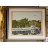 PAINTING "THE UPPER DAM AND VALVE HOUSE" BOHERNABREENA (SIGNED M. BRYAN 09)