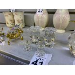 4X SWAROVSKI CRYSTAL CANDLE HOLDERS