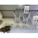 6X WATERFORD CRYSTAL WINE GLASSES