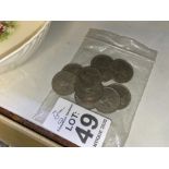 BAG OF ASSORTED DISCONTINUED 10 PENCE PIECES