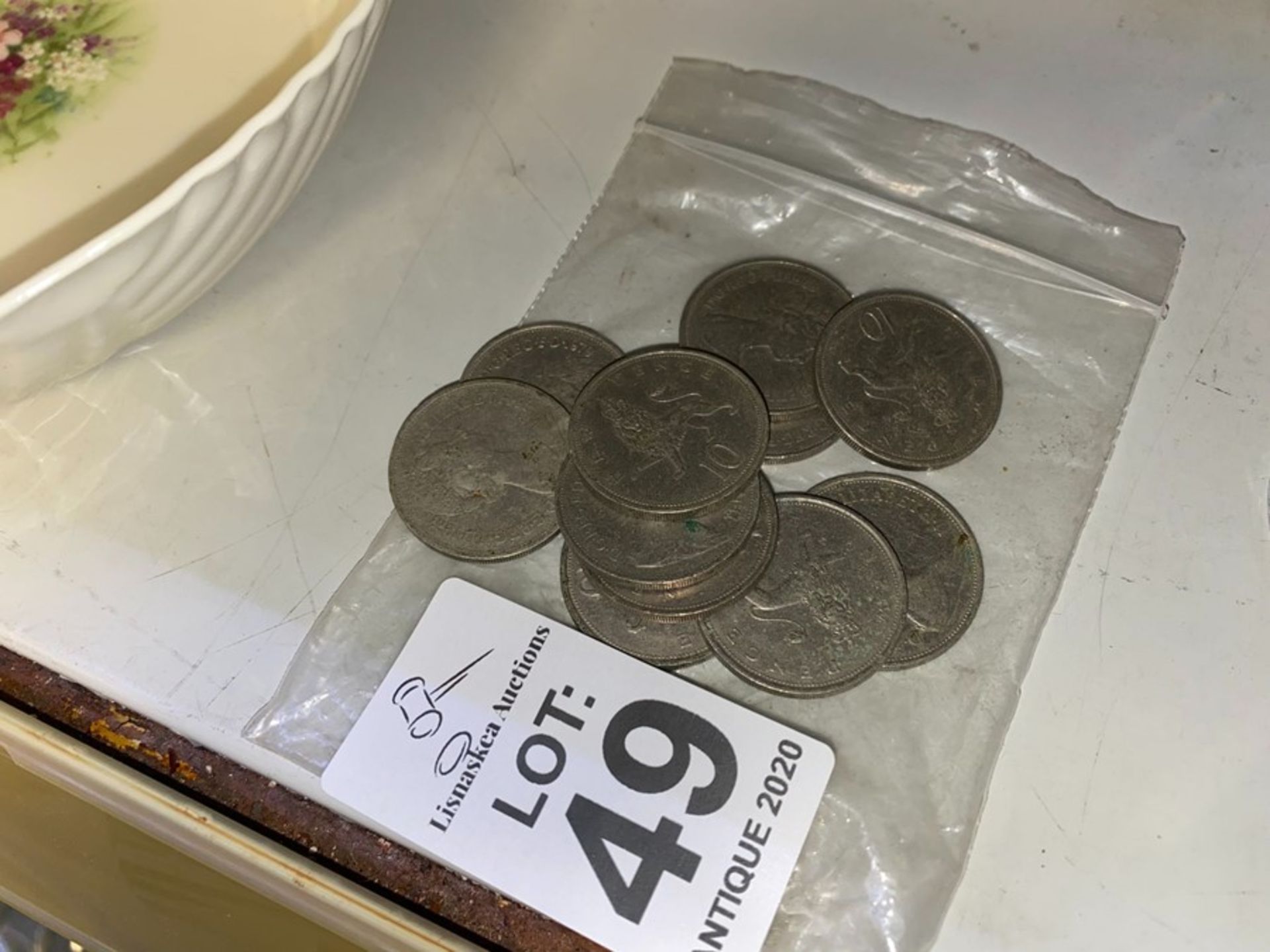 BAG OF ASSORTED DISCONTINUED 10 PENCE PIECES