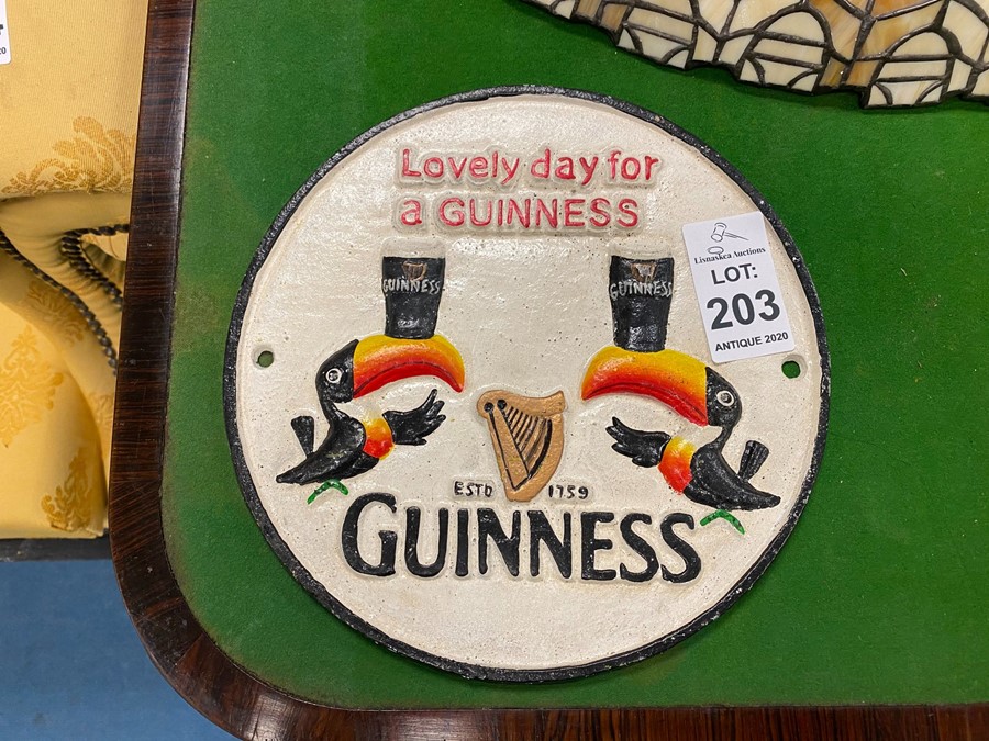 CAST IRON GUINNESS SIGN